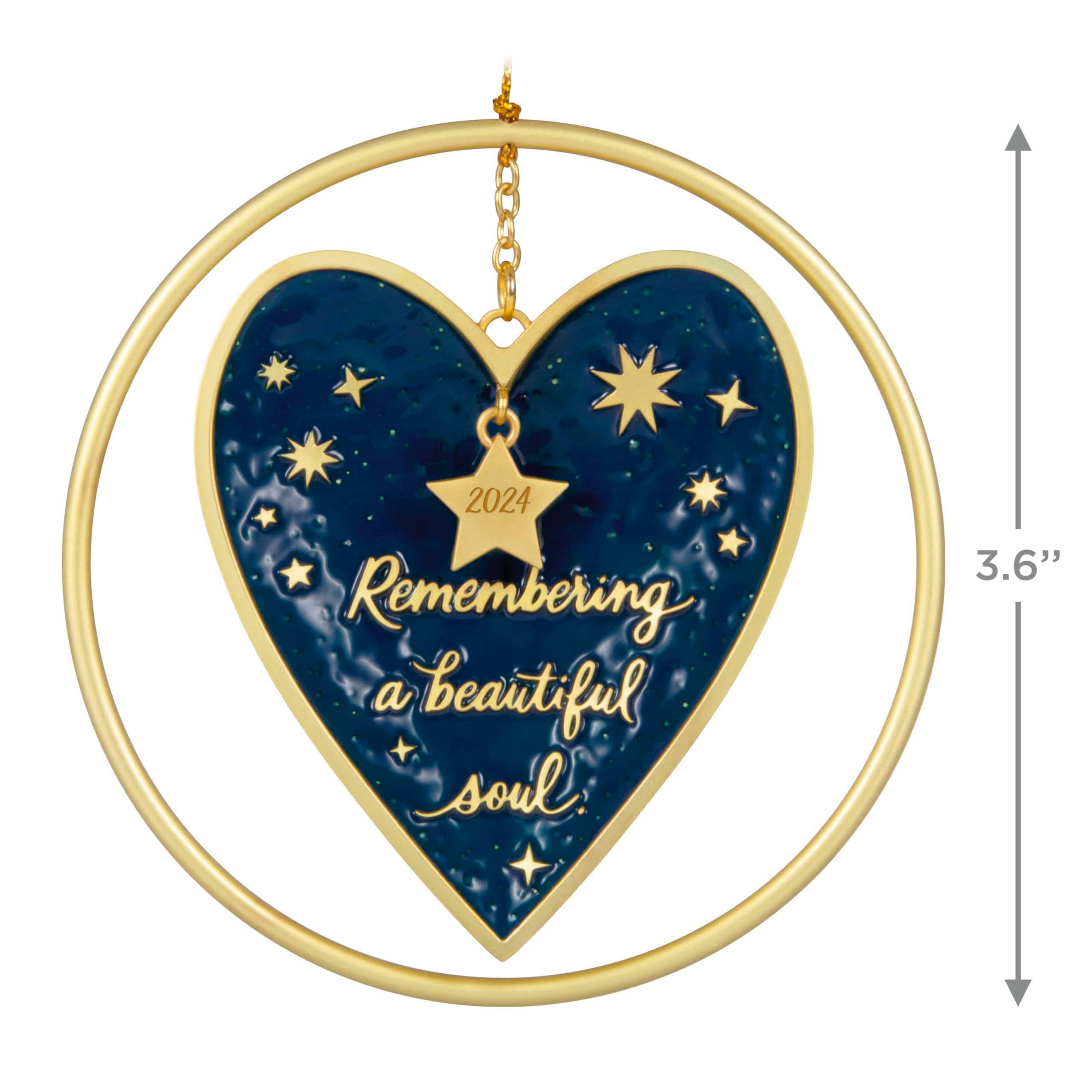 Hallmark Keepsake Christmas Ornament 2024, Remembering a Beautiful Soul, Metal, Remembrance Gift