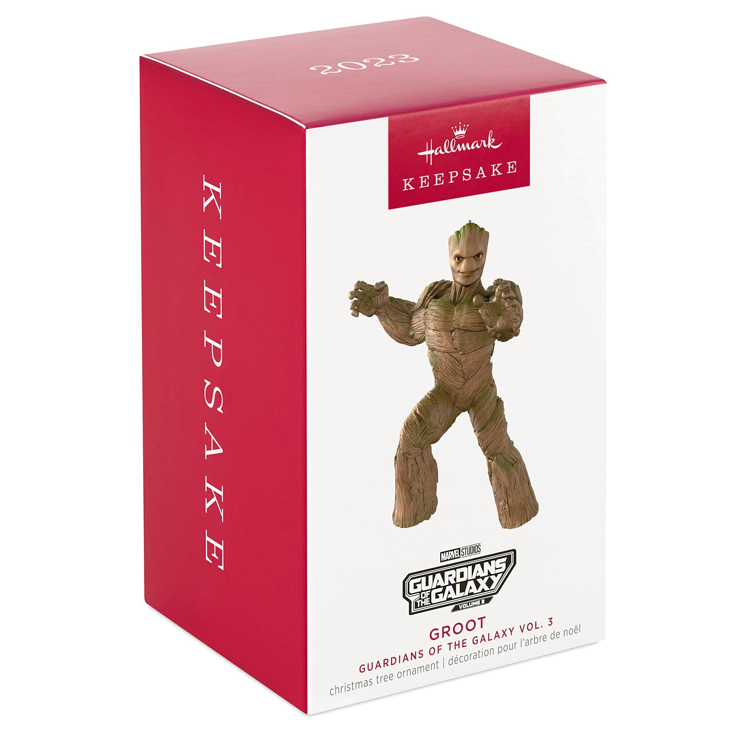 Hallmark Keepsake Christmas Ornament 2023, Marvel Studios Guardians of The Galaxy Vol. 3 Groot Ornament, Super Hero Gifts