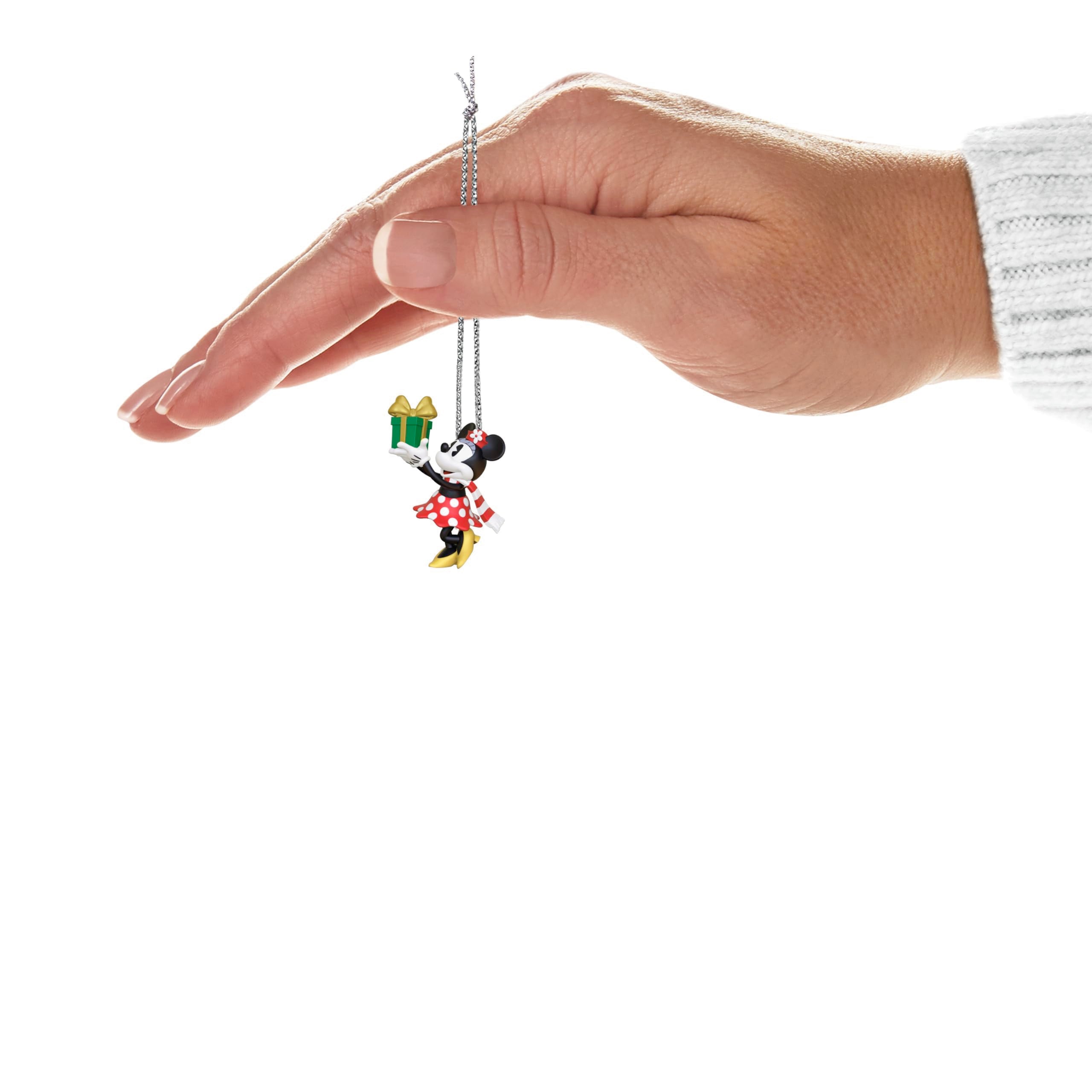 Hallmark Keepsake 1.31" Mini Christmas Ornament, Disney Minnie Mouse Minnie's Special Delivery, Gifts for Disney Fans
