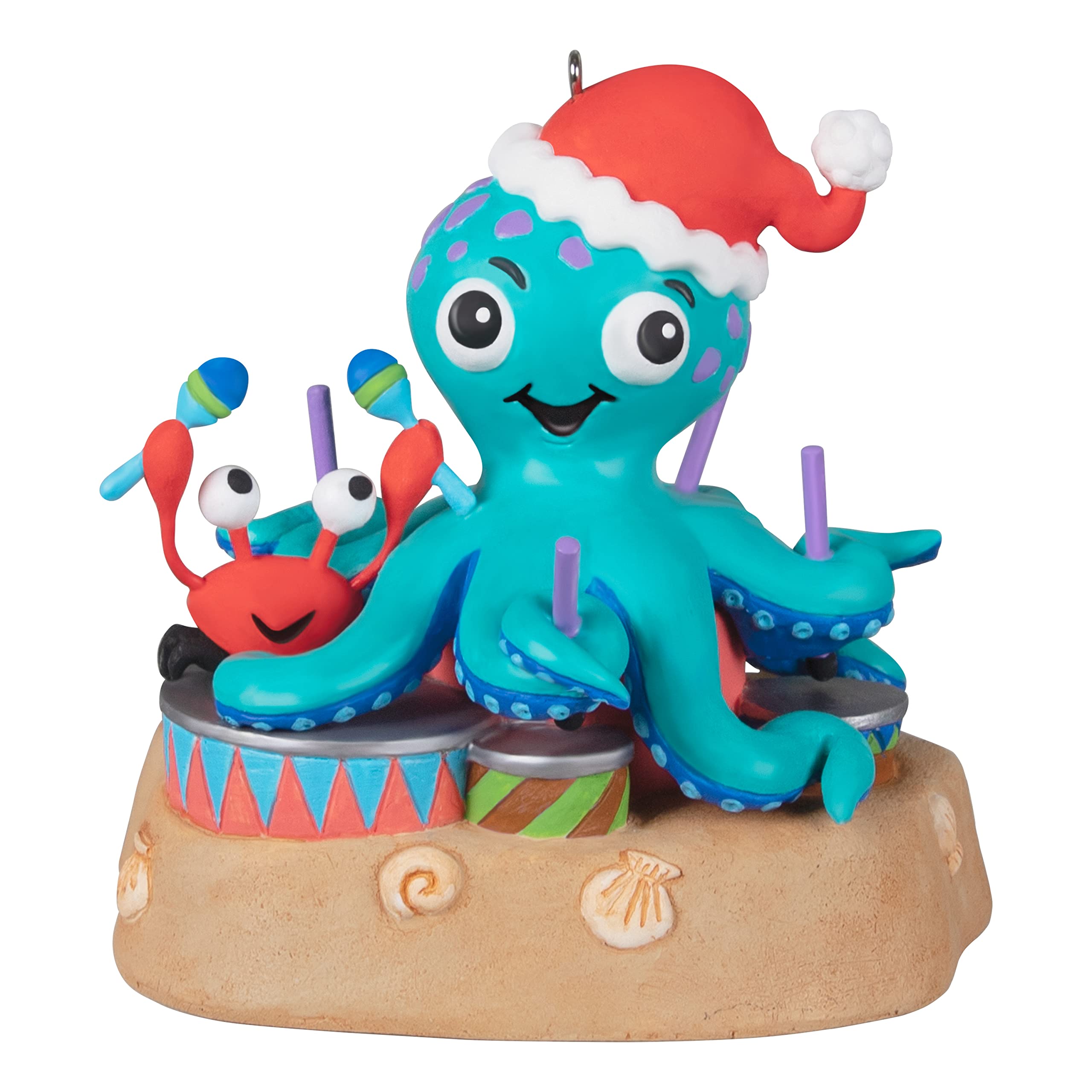 Hallmark Keepsake Christmas Ornament 2022, Festive Octopus Ornament with Music