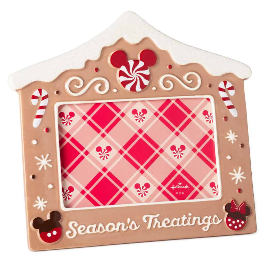 Hallmark Disney Mickey & Minnie Gingerbread House Frame "Season's Treatings" Frame