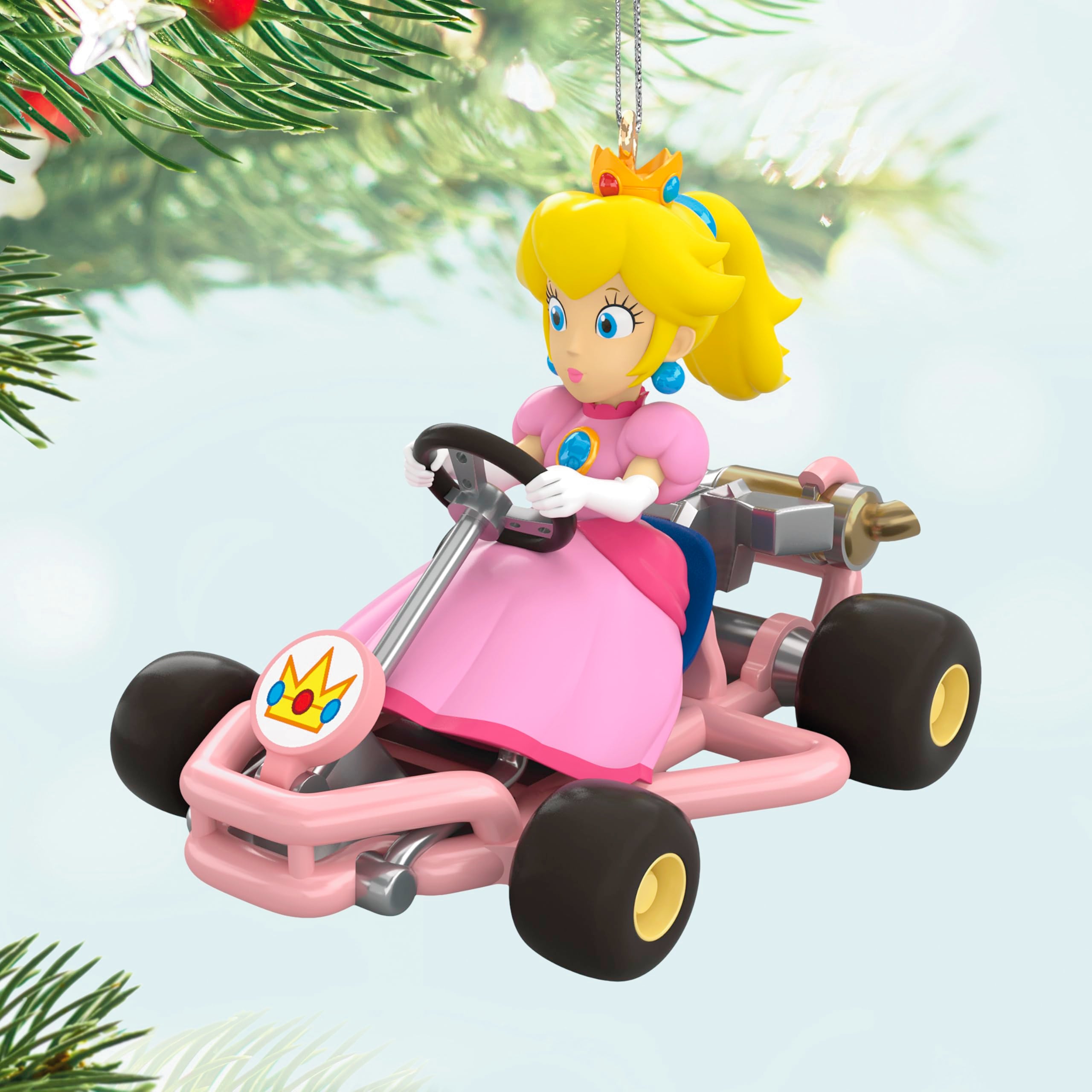 Princess Peach Mario Kart 2025 Hallmark Keepsake Christmas Ornament