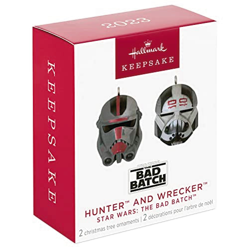 Hallmark Keepsake Miniature Christmas Ornaments 2023, Star Wars: The Bad Batch Hunter and Wrecker, Mini Set of 2