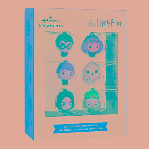 Hallmark Harry Potter and Friends Miniature Christmas Ornaments,Plastic, Set of 6