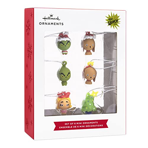 Hallmark Dr. Seuss How The Grinch Stole Christmas! Miniature Christmas Ornaments, Set of 6