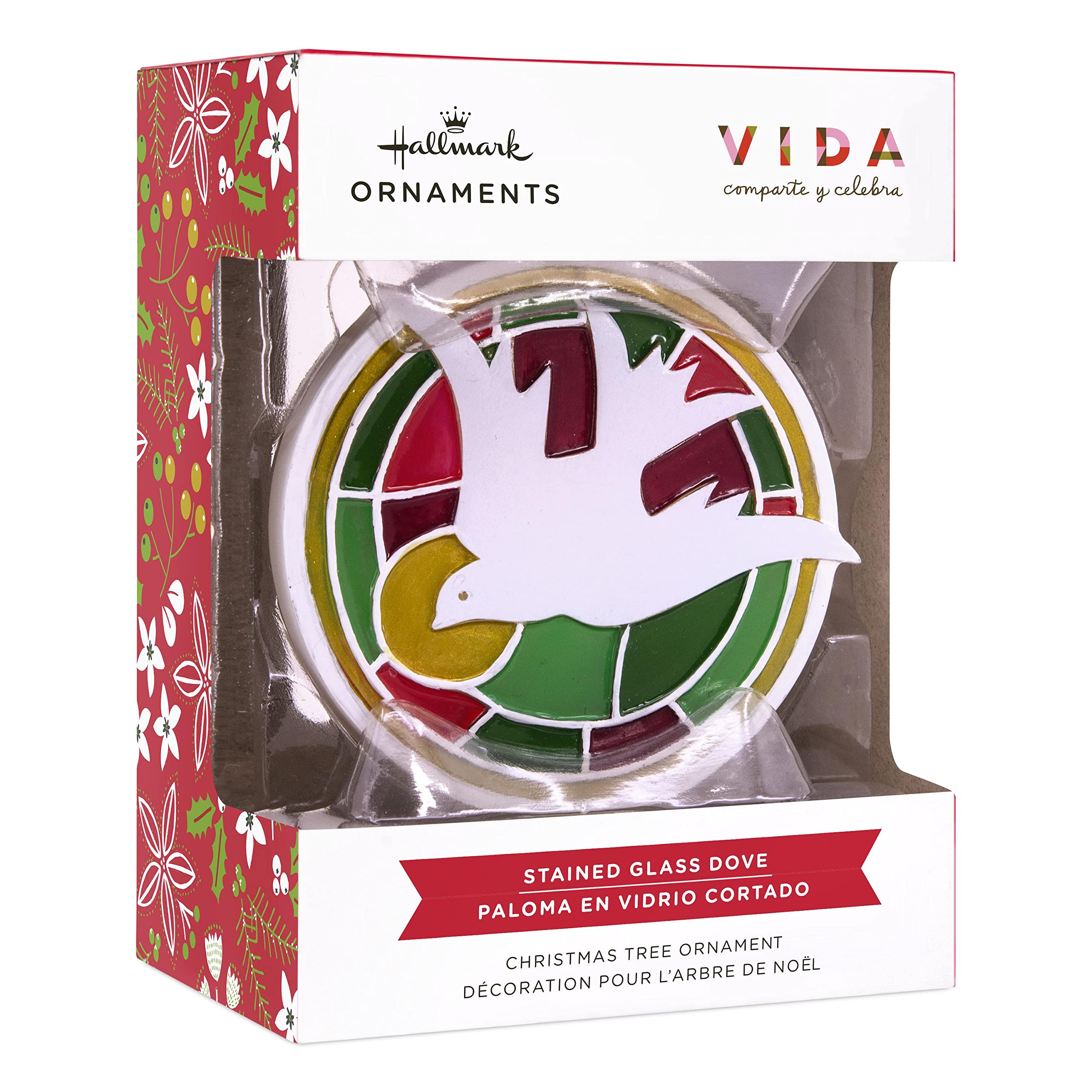 Hallmark Vida Dove "STAINED GLASS DOVE" Ornament (0001HDA1579)