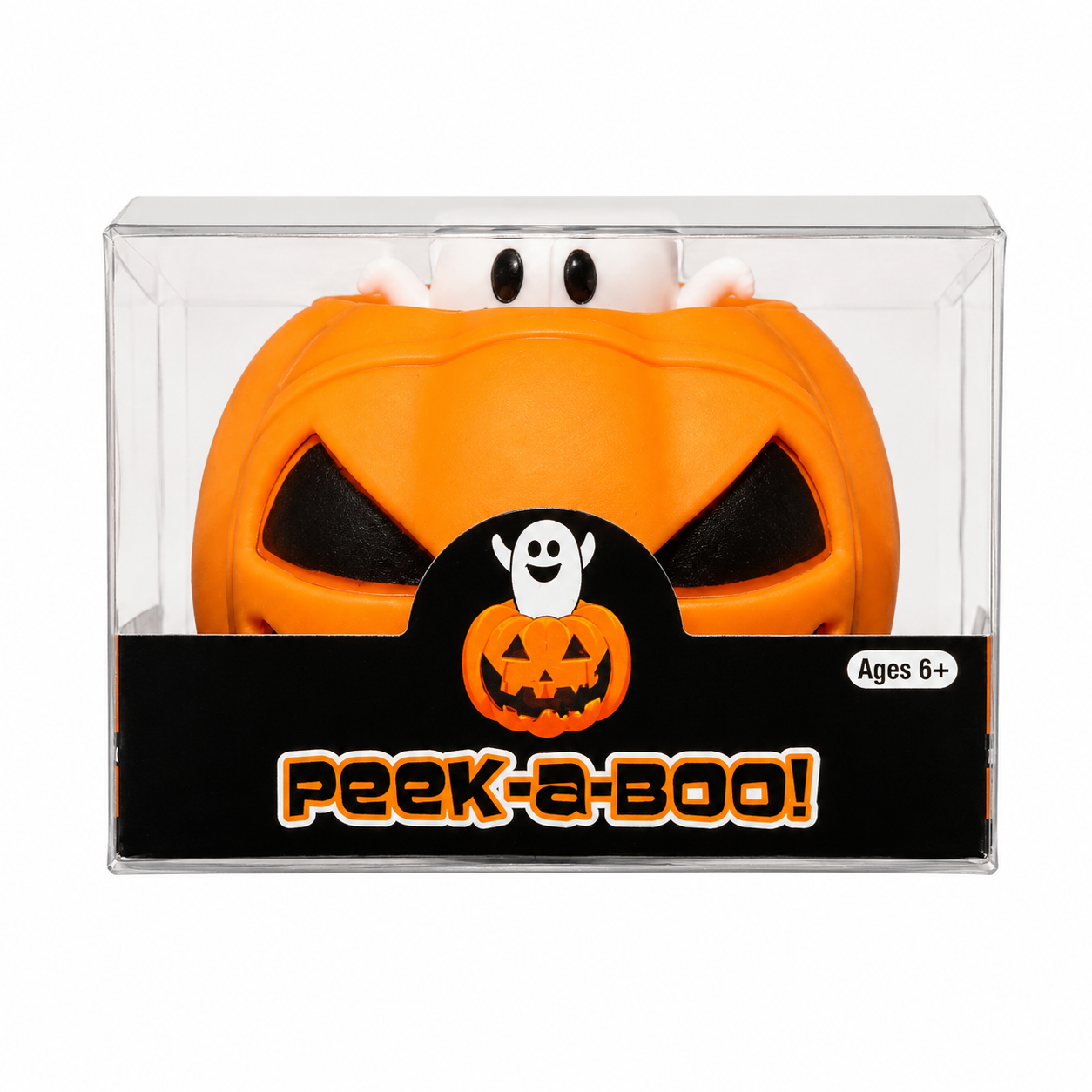 Zorbitz Peek-a-Boo Halloween Pumpkin Pop-Up Ghost Squishy Fidget Toy