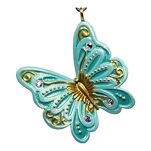 Hallmark Keepsake 1.2" Miniature Plastic Christmas Ornament 2022, Bitty Blue Butterfly