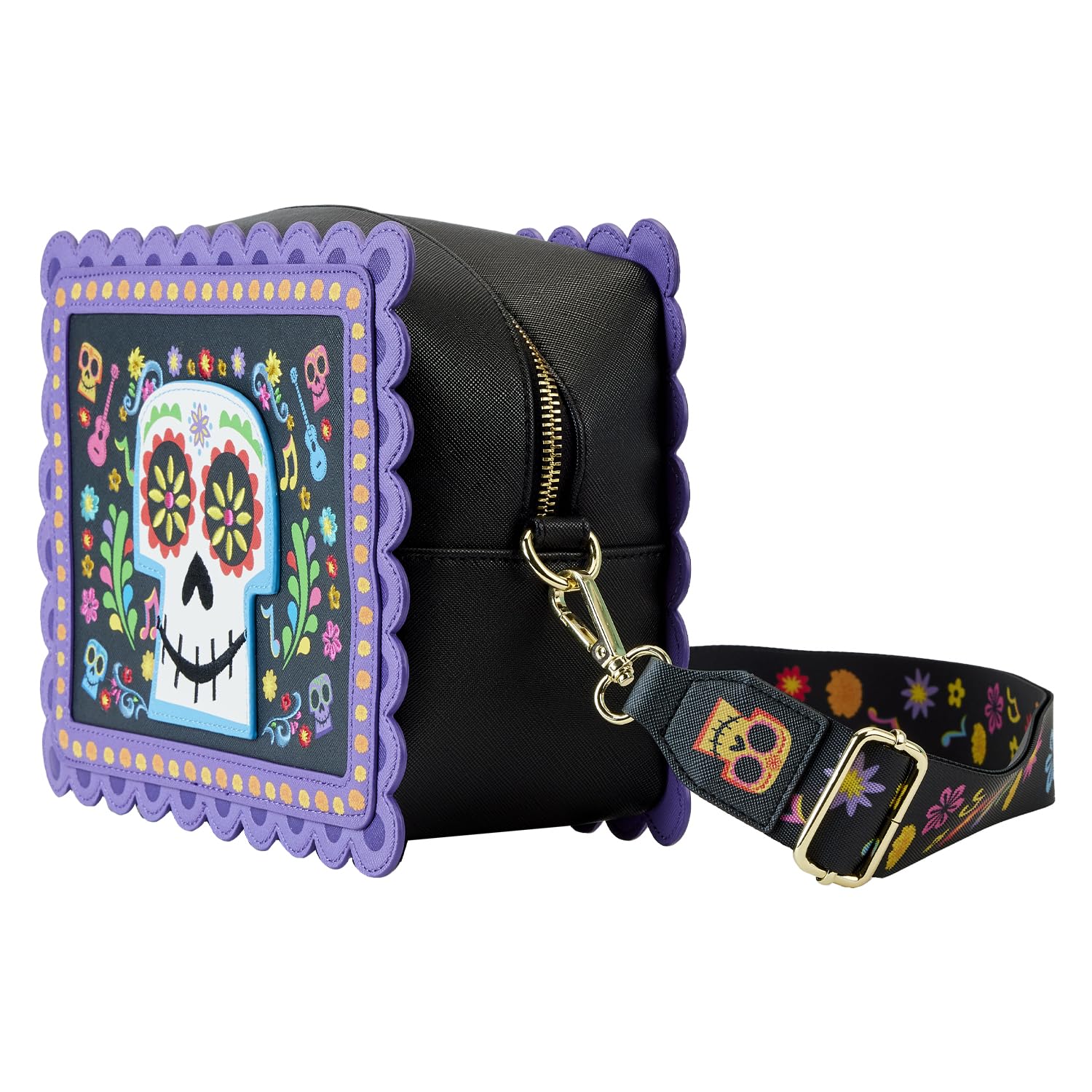 Loungefly Coco Miguel Calavera Floral Skull Crossbody Bag Purse