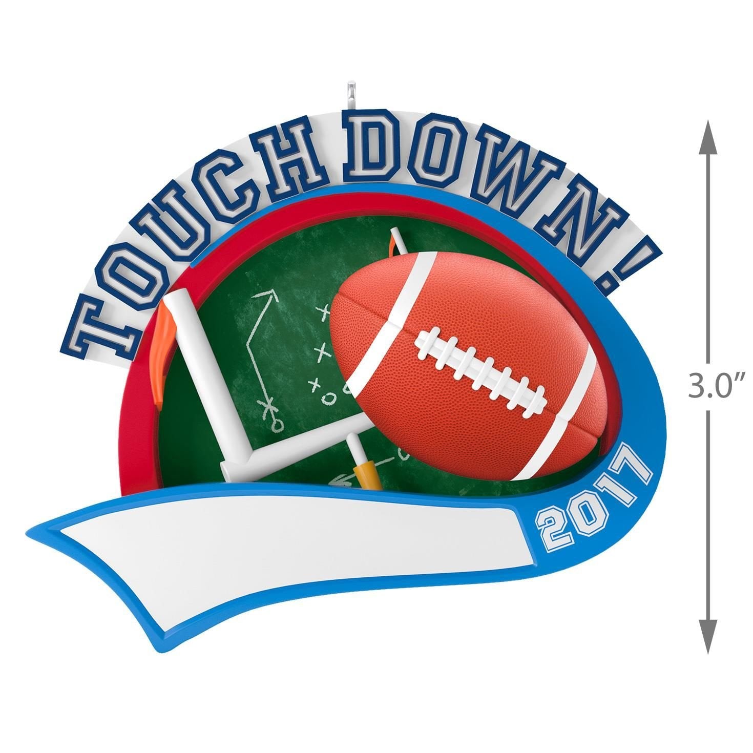 Hallmark Keepsake 2017 Football Star Personalization Dated Christmas Ornament