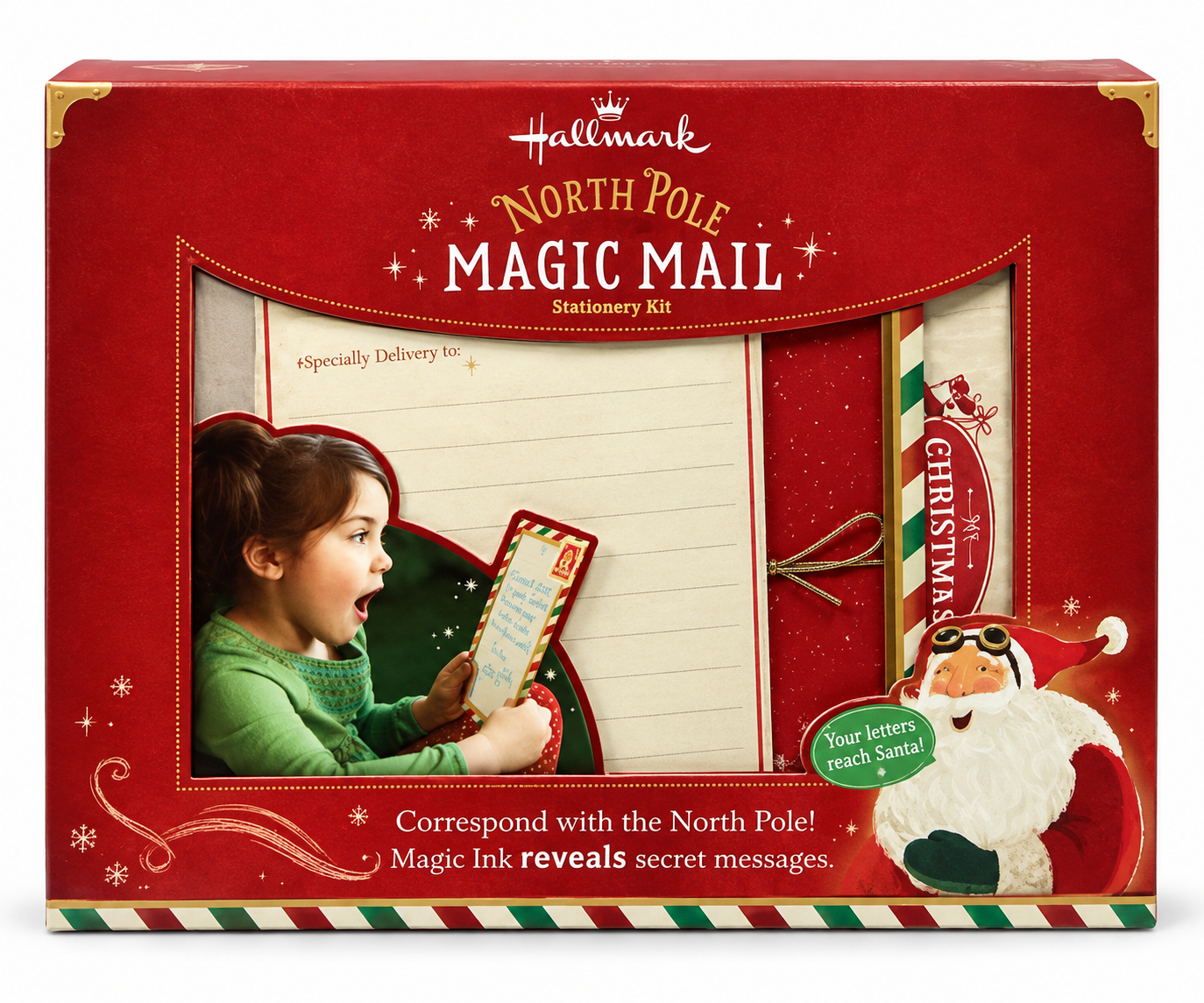 Hallmark North Pole Magic Mail Stationery Kit - Secret Message Freezer Activity Set