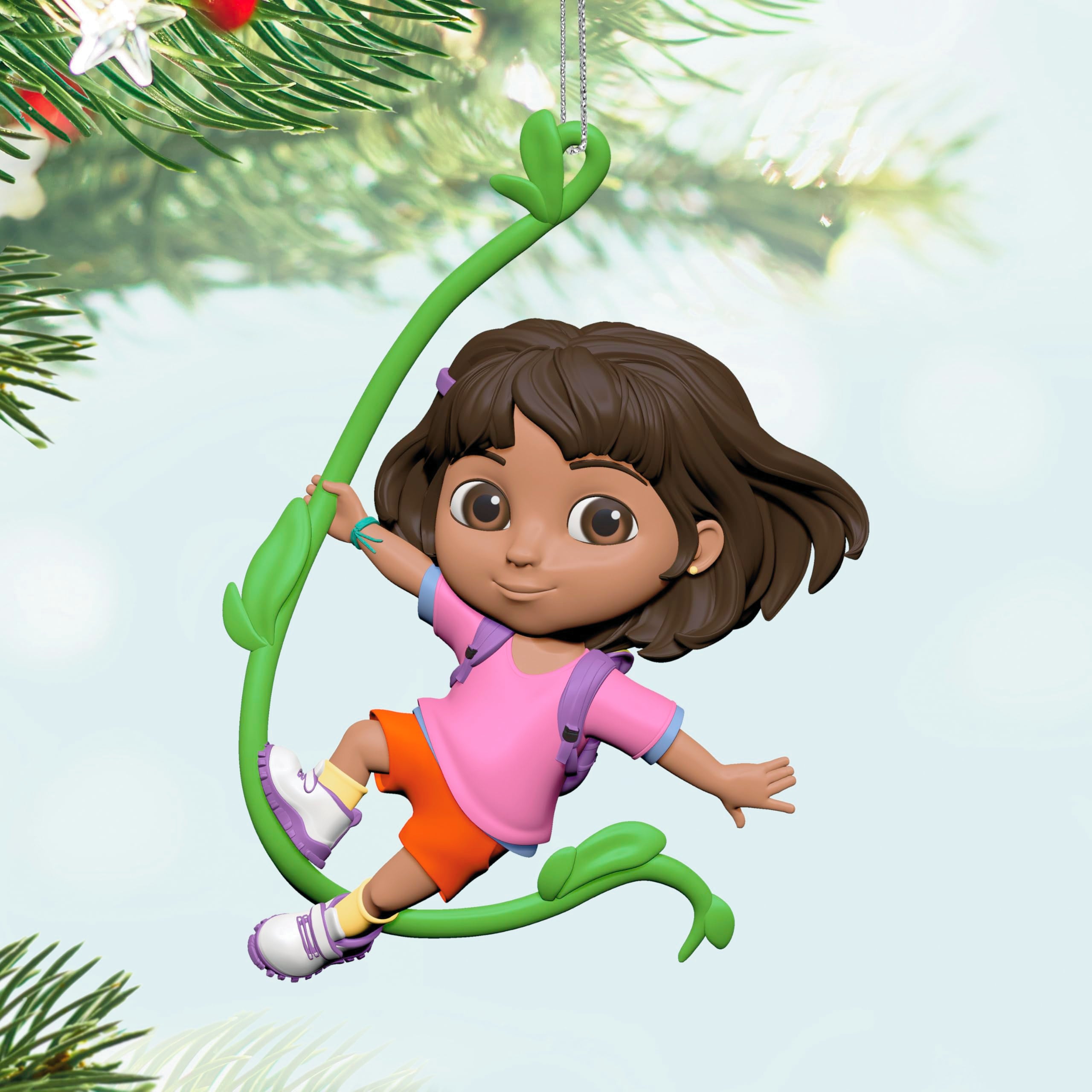 Swinging into Adventure Dora the Explorer 2025 Hallmark Keepsake Christmas Ornament