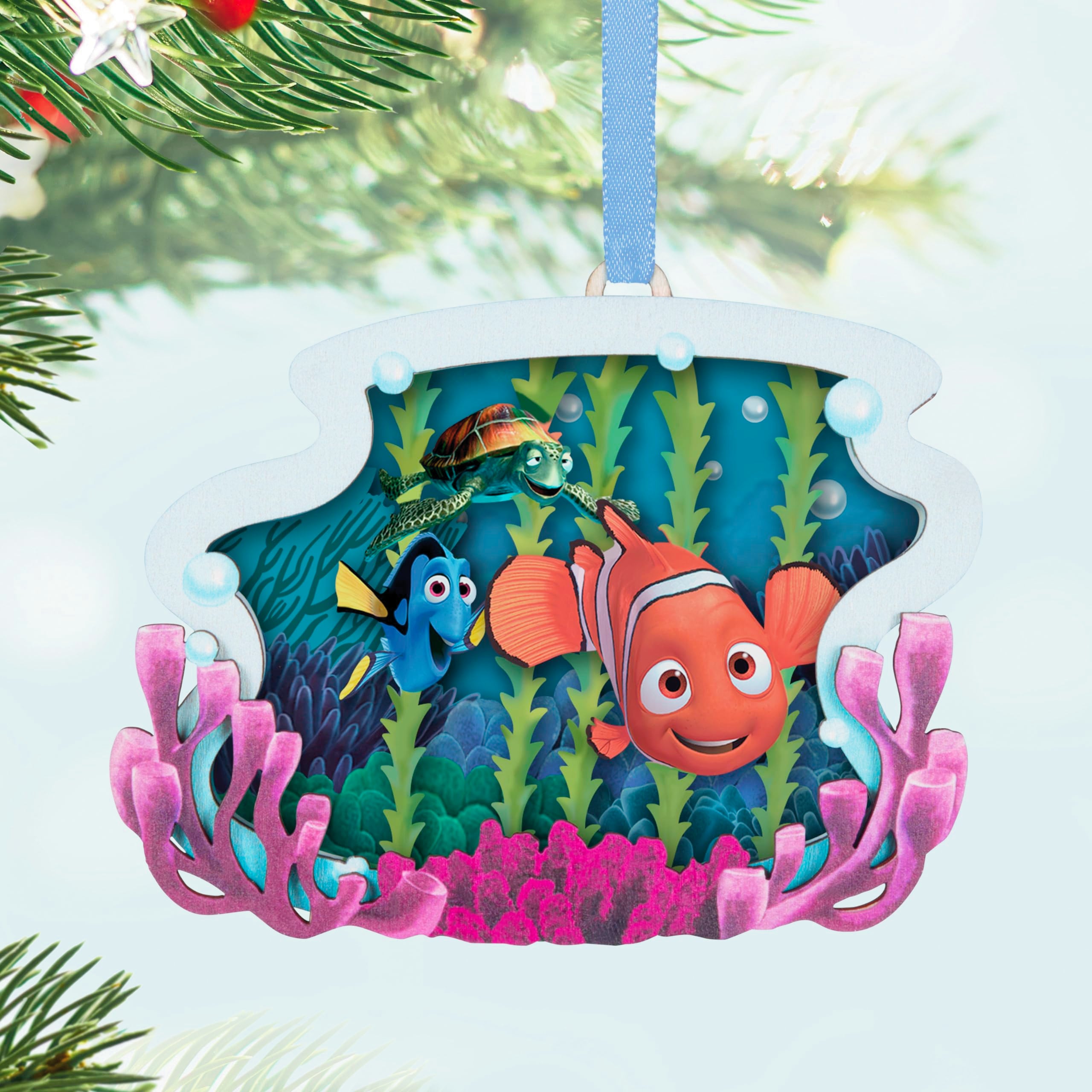 Hallmark Keepsake Christmas Ornament 2024, Disney/Pixar Finding Nemo Totally Unforgettable Friends Papercraft, Gifts for Disney Fans