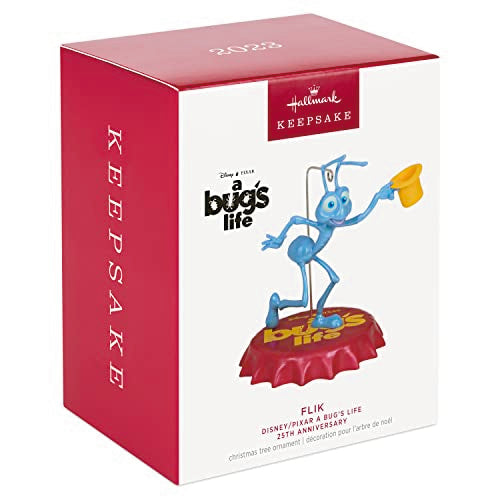 Hallmark Keepsake Christmas Ornament 2023, Disney/Pixar A Bug's Life 25th Anniversary Flik, Gifts for Disney Fans