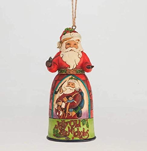 Jim Shore for Enesco Heartwood Creek Jolly Old St. Nicholas Santa Ornament, 4.75"