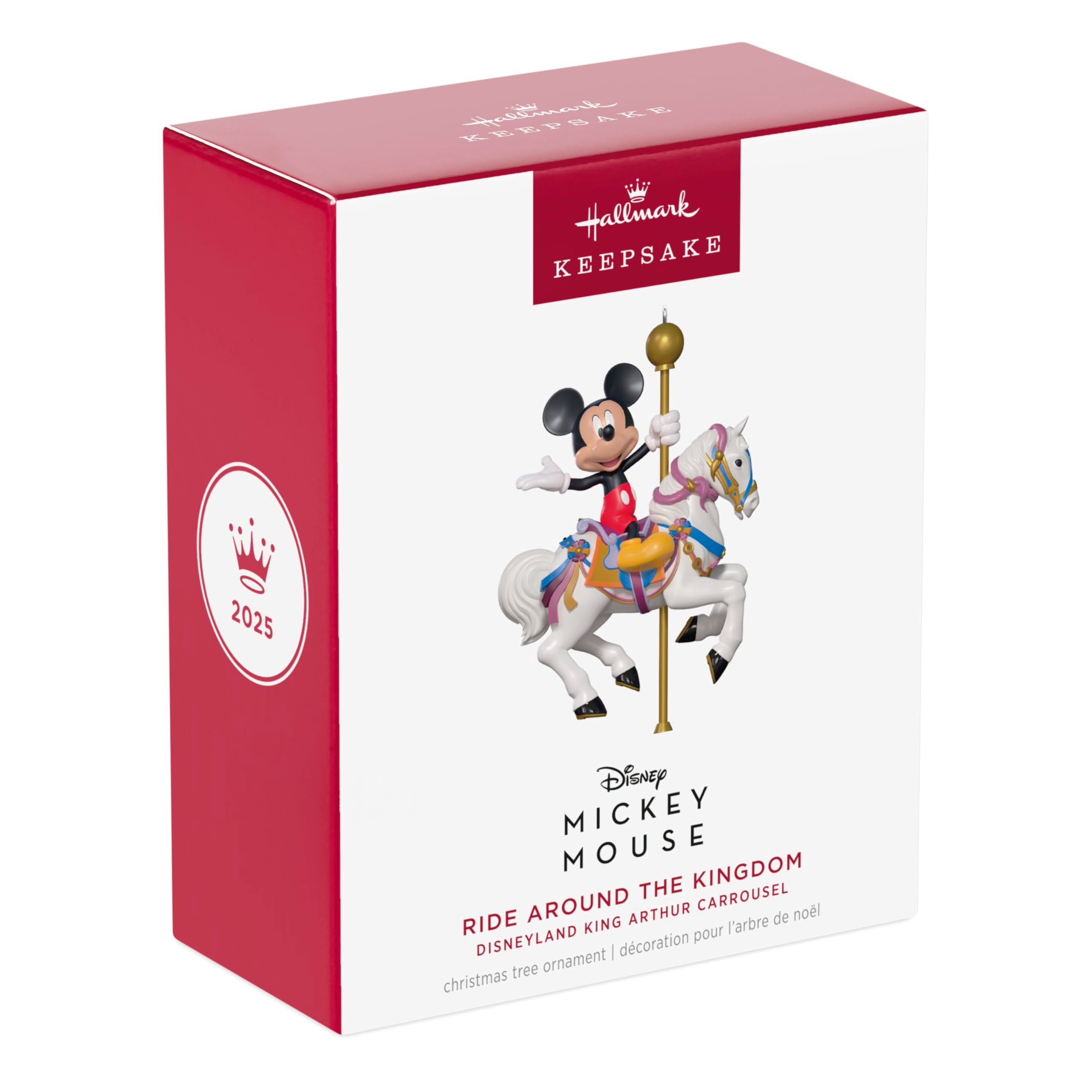 Ride Around the Kingdom, Disneyland king Arthur Carrousel 2025 Hallmark Keepsake Christmas Ornament