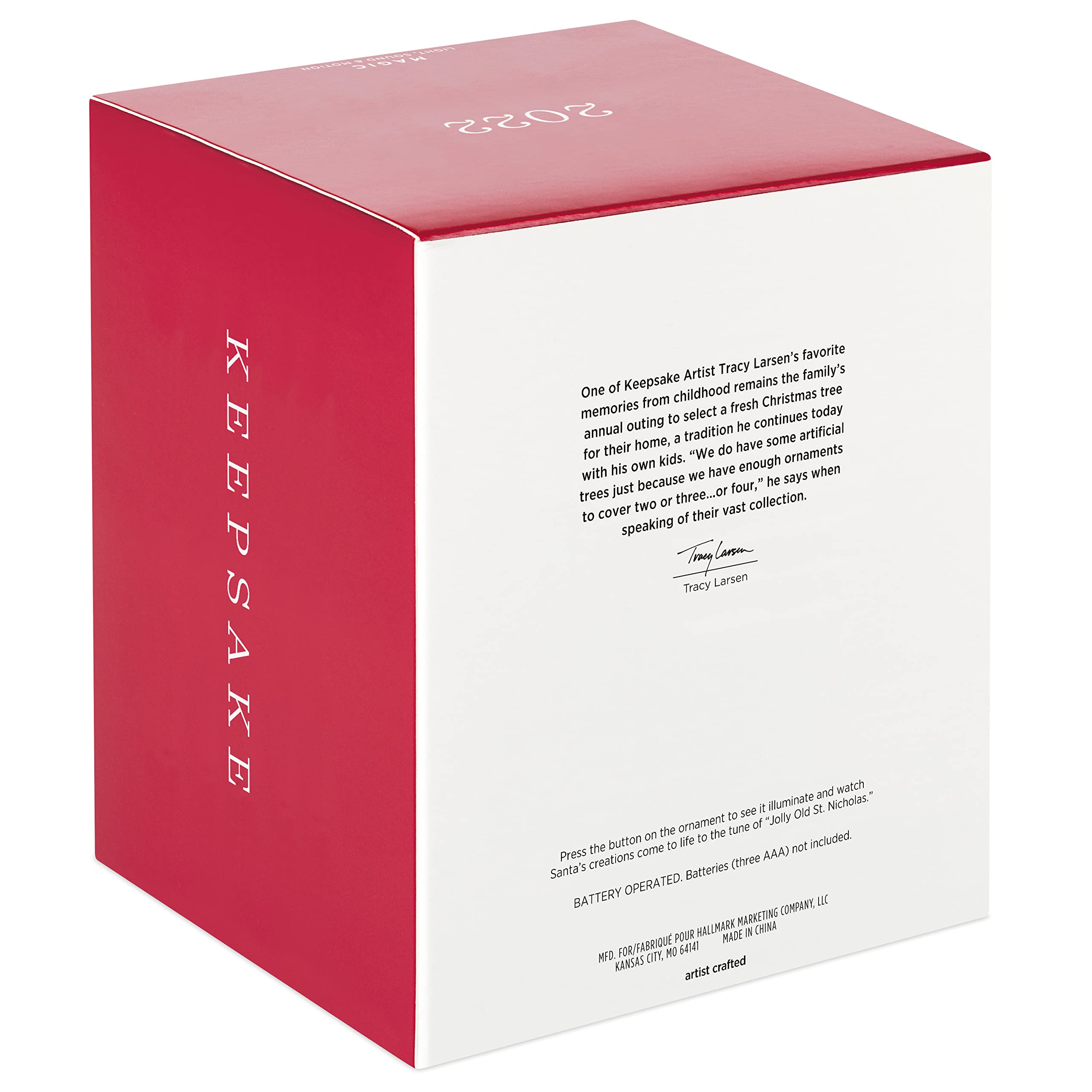 Hallmark Keepsake Christmas Ornament 2022, Santa's Workshop Wonders, Light and Sound, Plastic