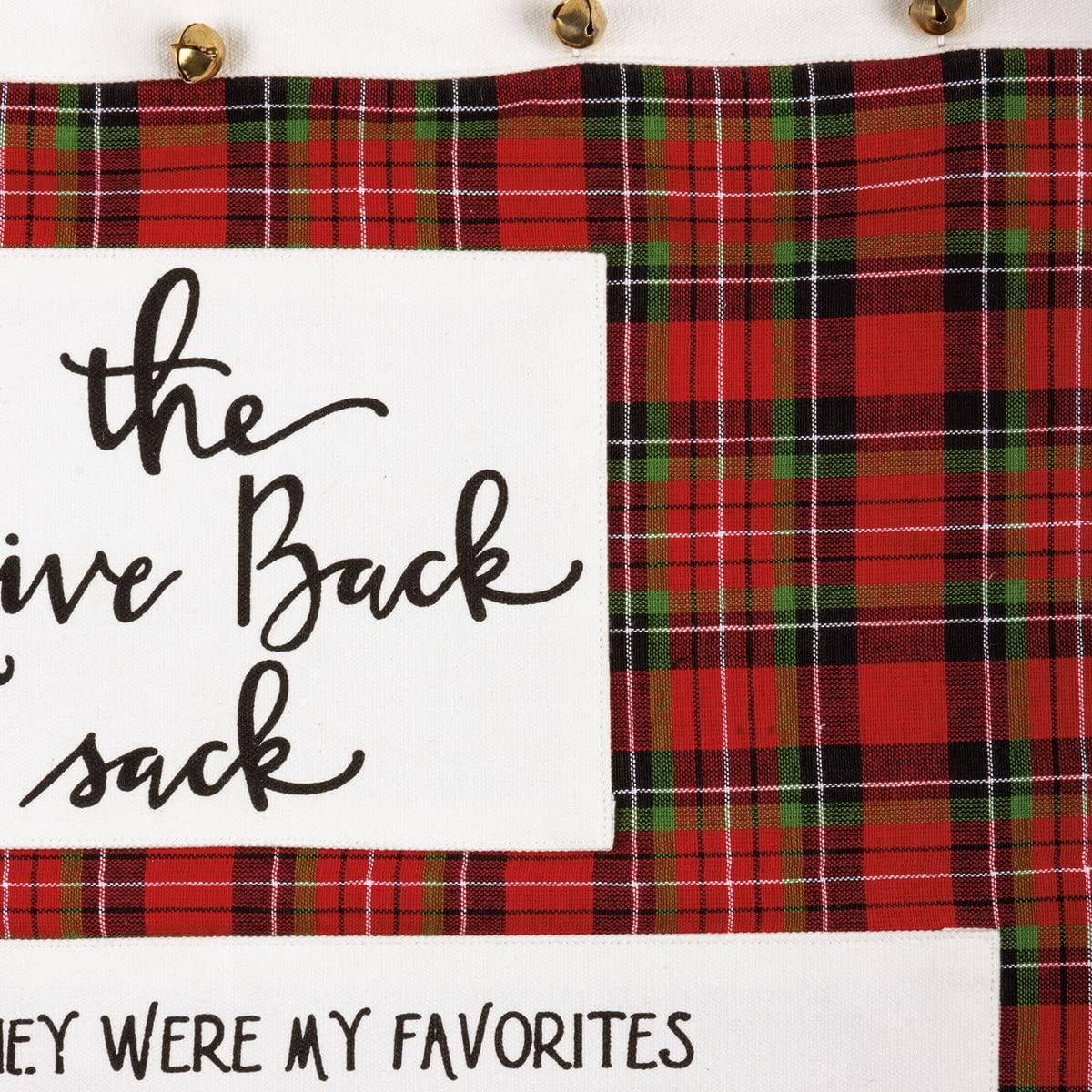 Primitives by Kathy "The Give Back Sack" Christmas Plaid Toy Donation Santa Bag