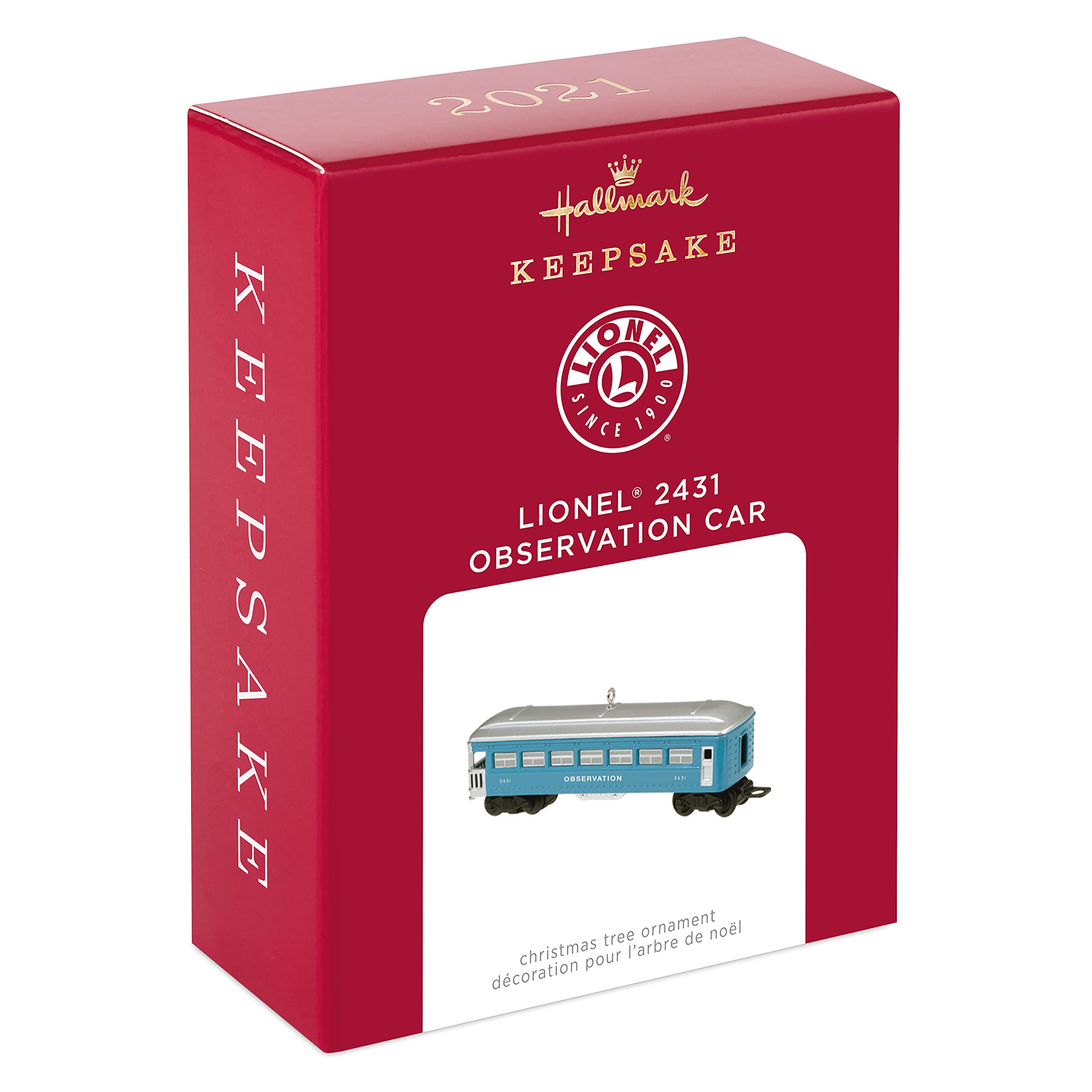 Lionel 2431 Observation Car Hallmark Keepsake Christmas Ornament 2021