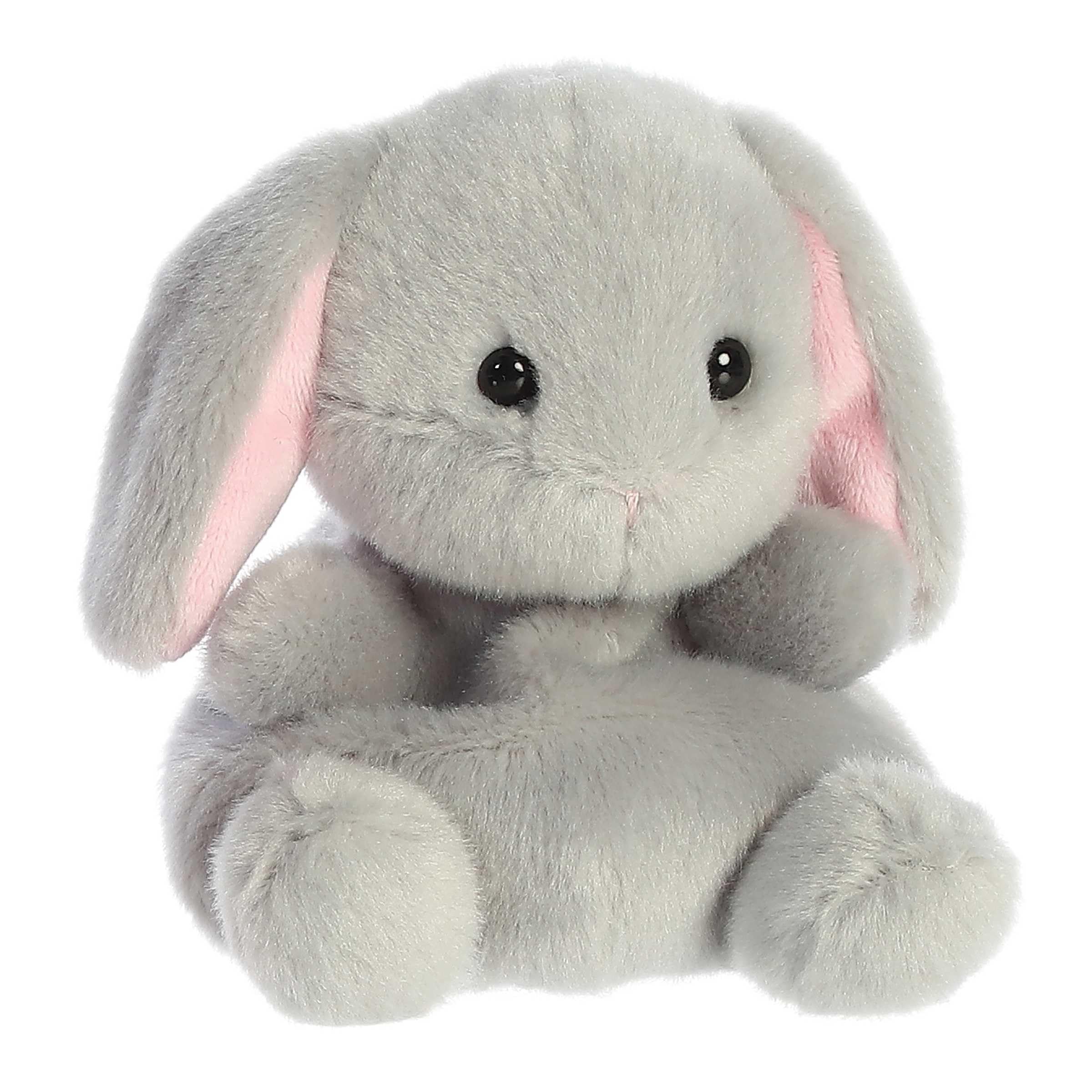 Aurora® Adorable Palm Pals™ Pebbles Bunny™ Stuffed Animal - Pocket-Sized Play - Collectable Fun - Grey 5 Inches