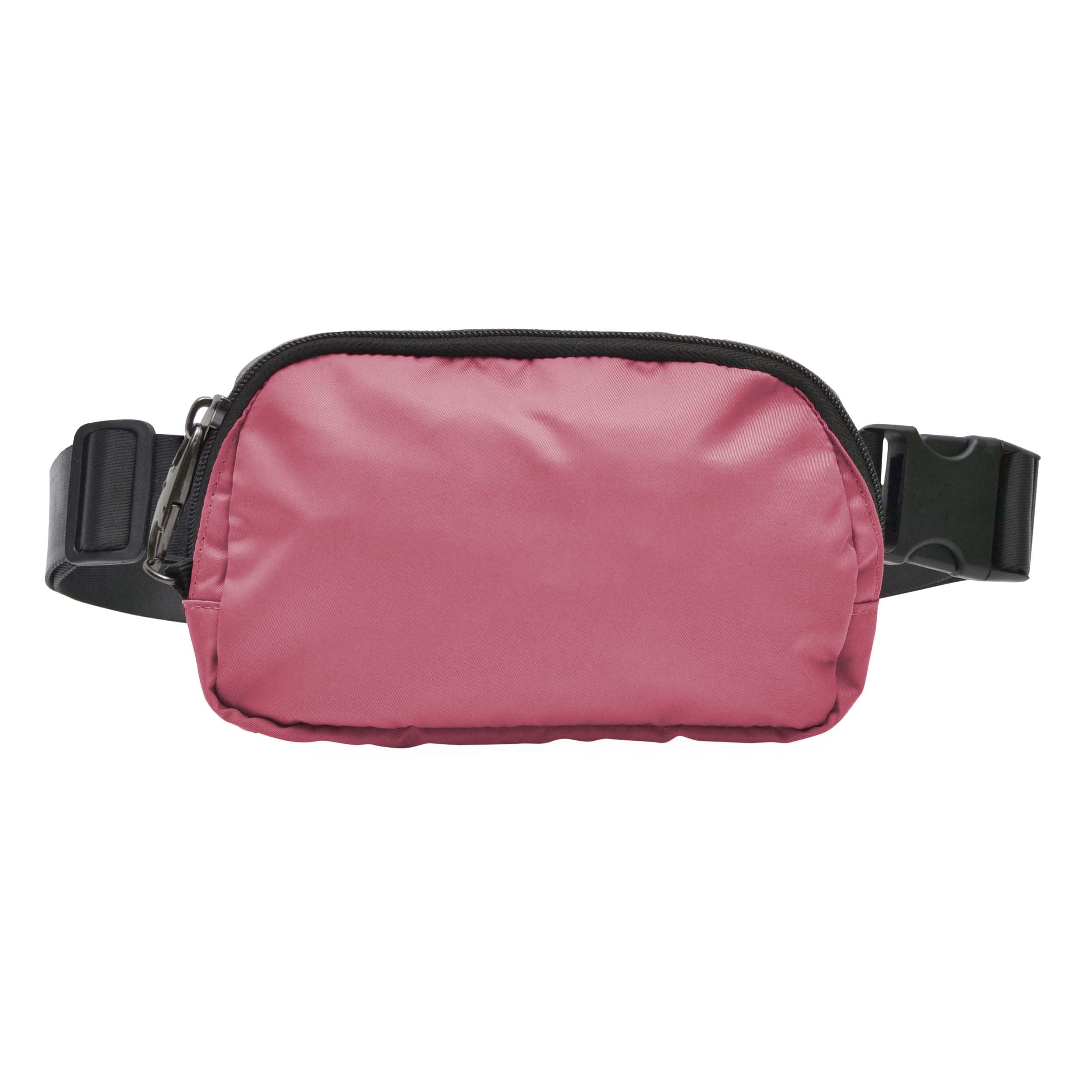 Nupouch Anti-theft Belt Bag with Adjustable Strap for Women and Men Fanny Pack Crossbody Performance Nylon (Dusty Rose)