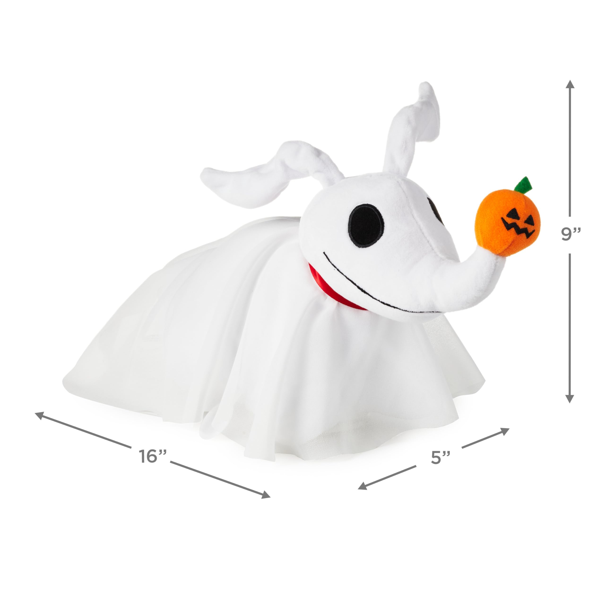 Hallmark Disney Tim Burton's The Nightmare Before Christmas Zero Plush with Light, Sound and Motion, Gift for Kids, Fans, Collectors