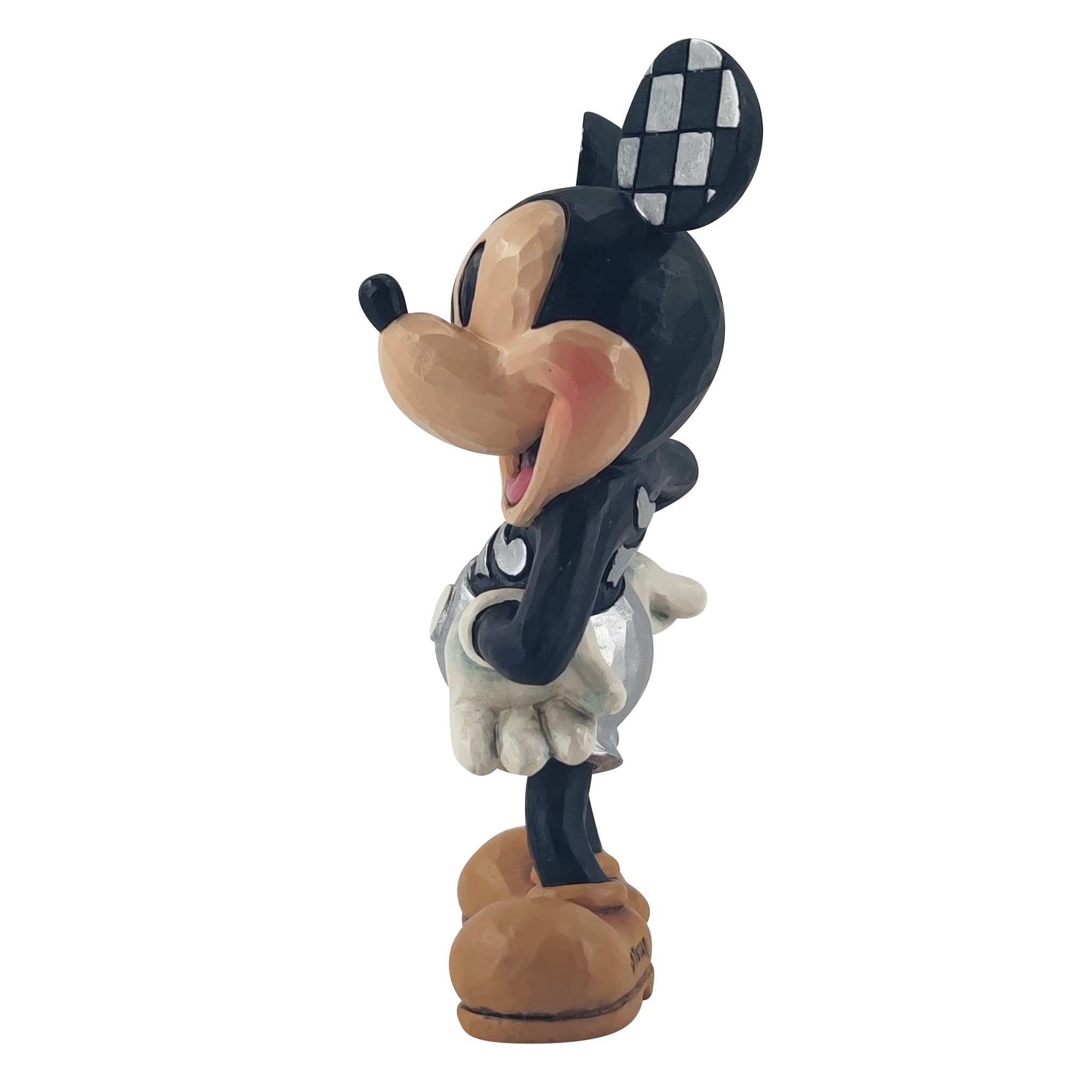 Enesco Jim Shore Disney Traditions 100 Years of Wonder Mickey Hands on HIPS Figurine, 3.5 Inch, Multicolor