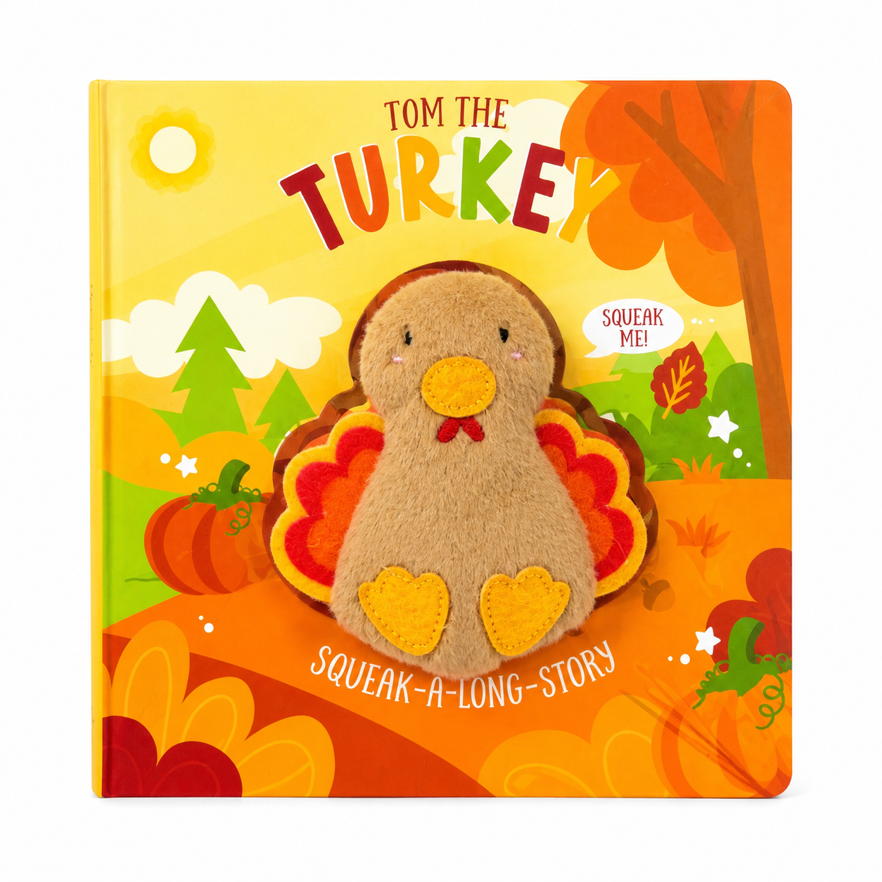 Tom the Turkey Plush Squeak-A-Long Children's Mud Pie Storybook