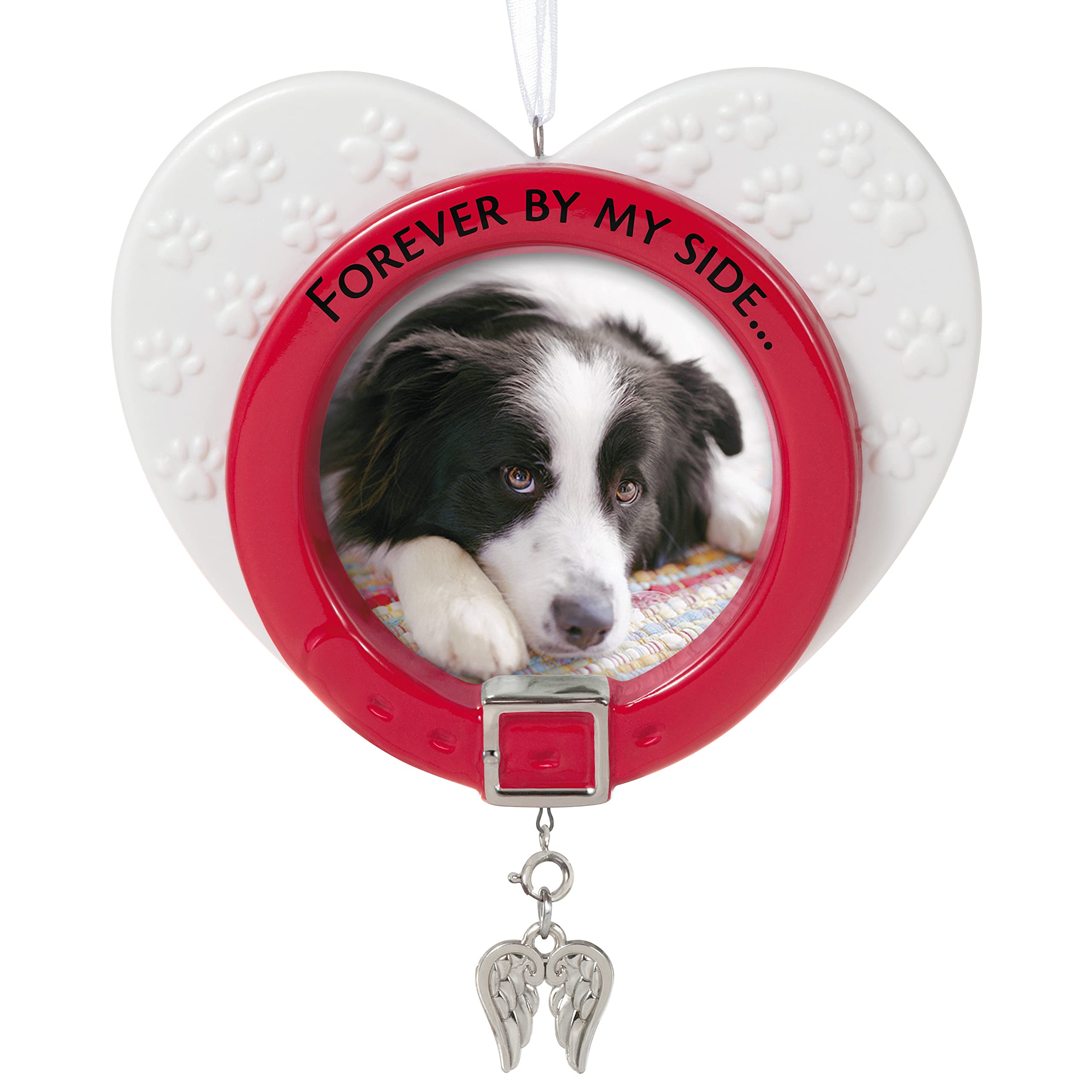 Forever By My Side Pet Memorial Photo Frame Keepsake Christmas Ornament