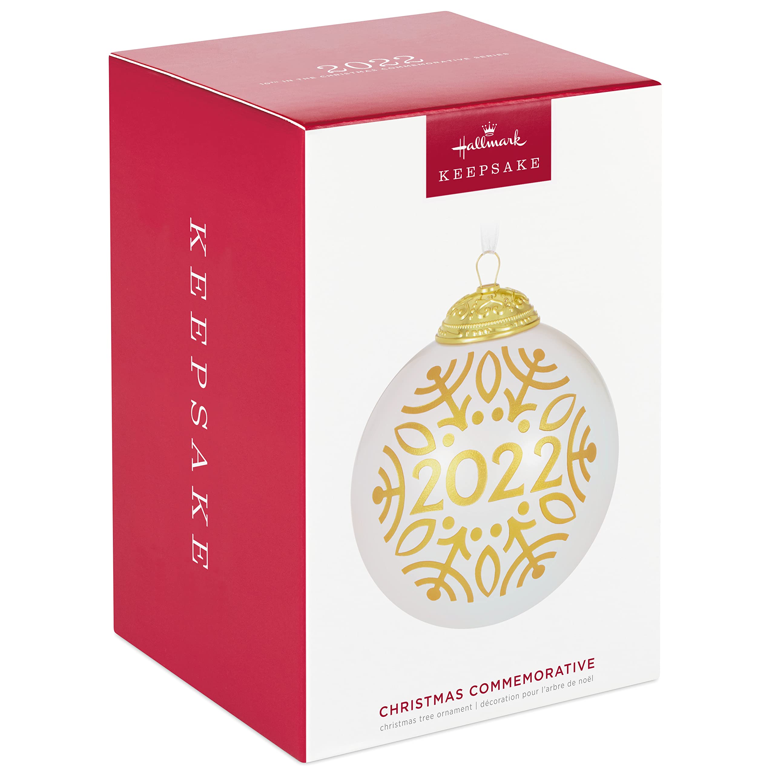 Christmas Commemorative Glass Ball Keepsake Ornament 2022