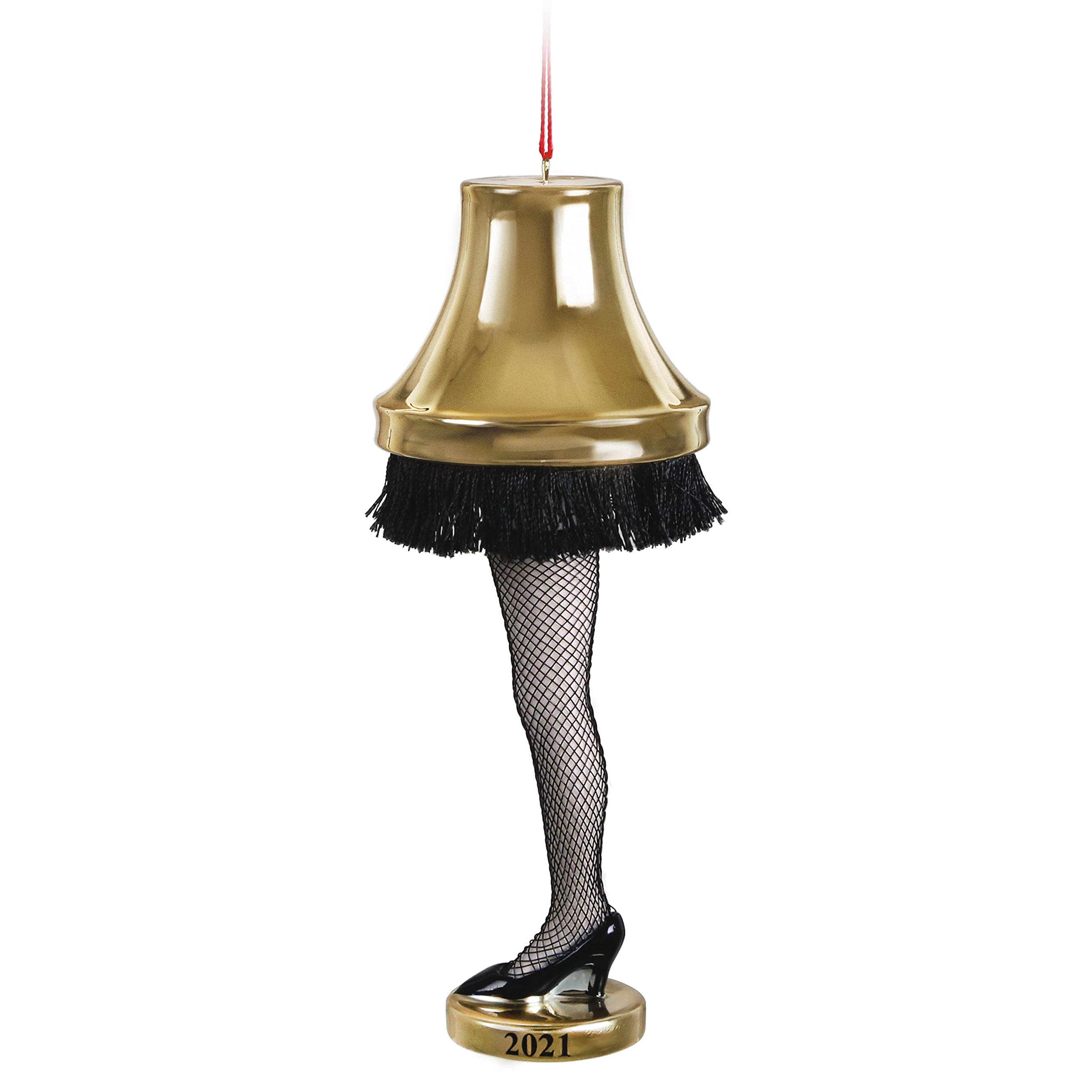 Hallmark Keepsake Christmas Ornament Year Dated 2021, A Christmas Story The Leg Lamp, Porcelain