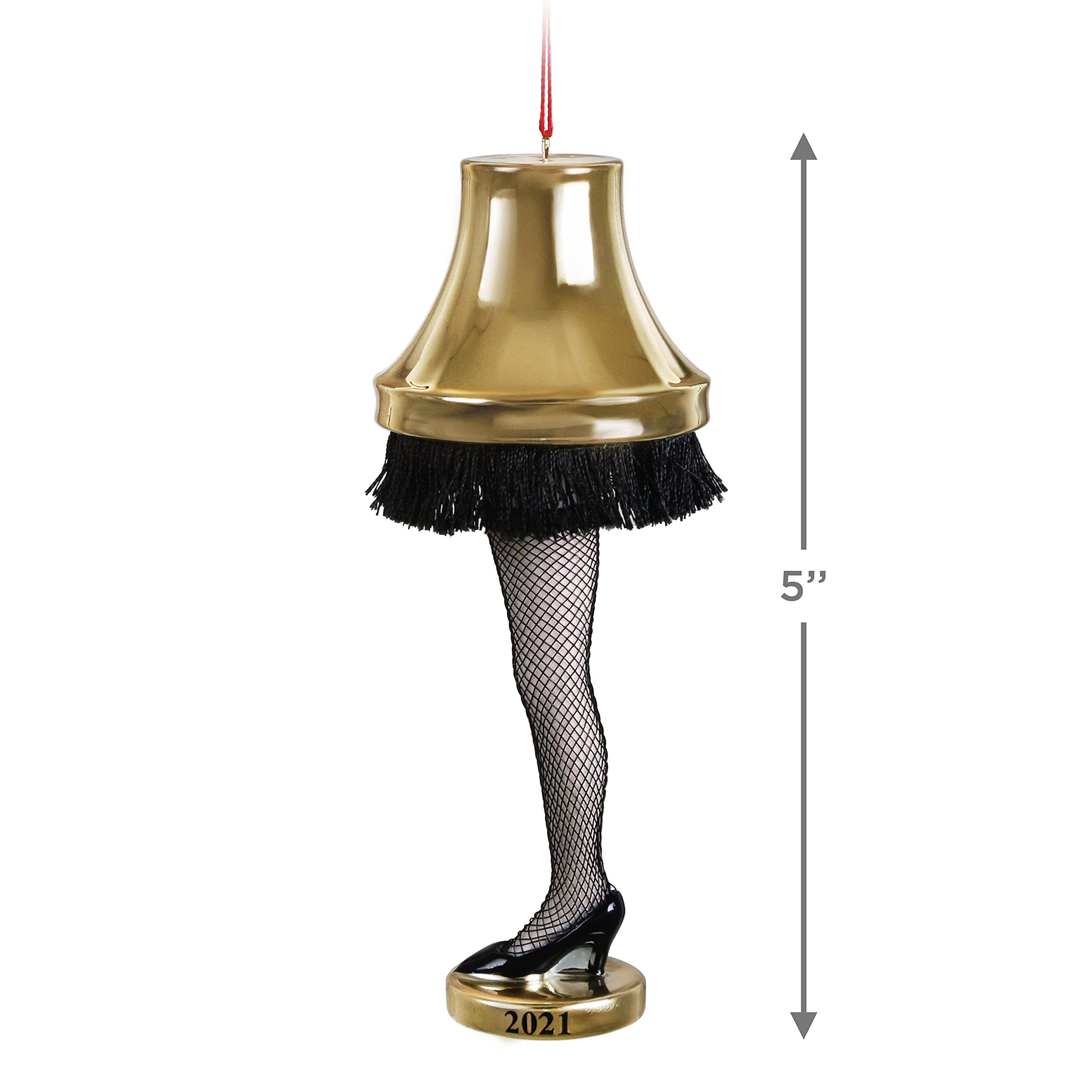 Hallmark Keepsake Christmas Ornament Year Dated 2021, A Christmas Story The Leg Lamp, Porcelain