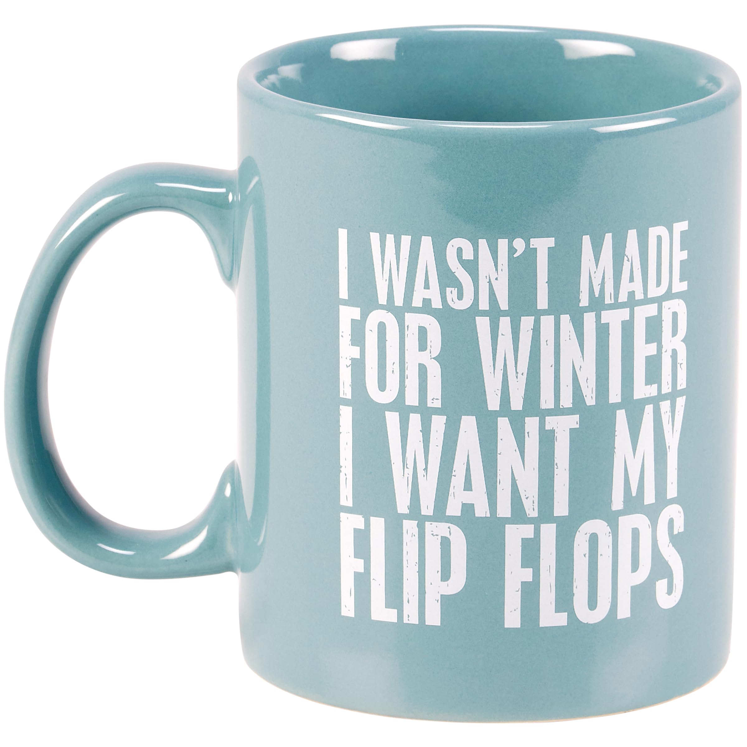 Primitives by Kathy I Wasn't Made For Winter Mug, Ocean Blue