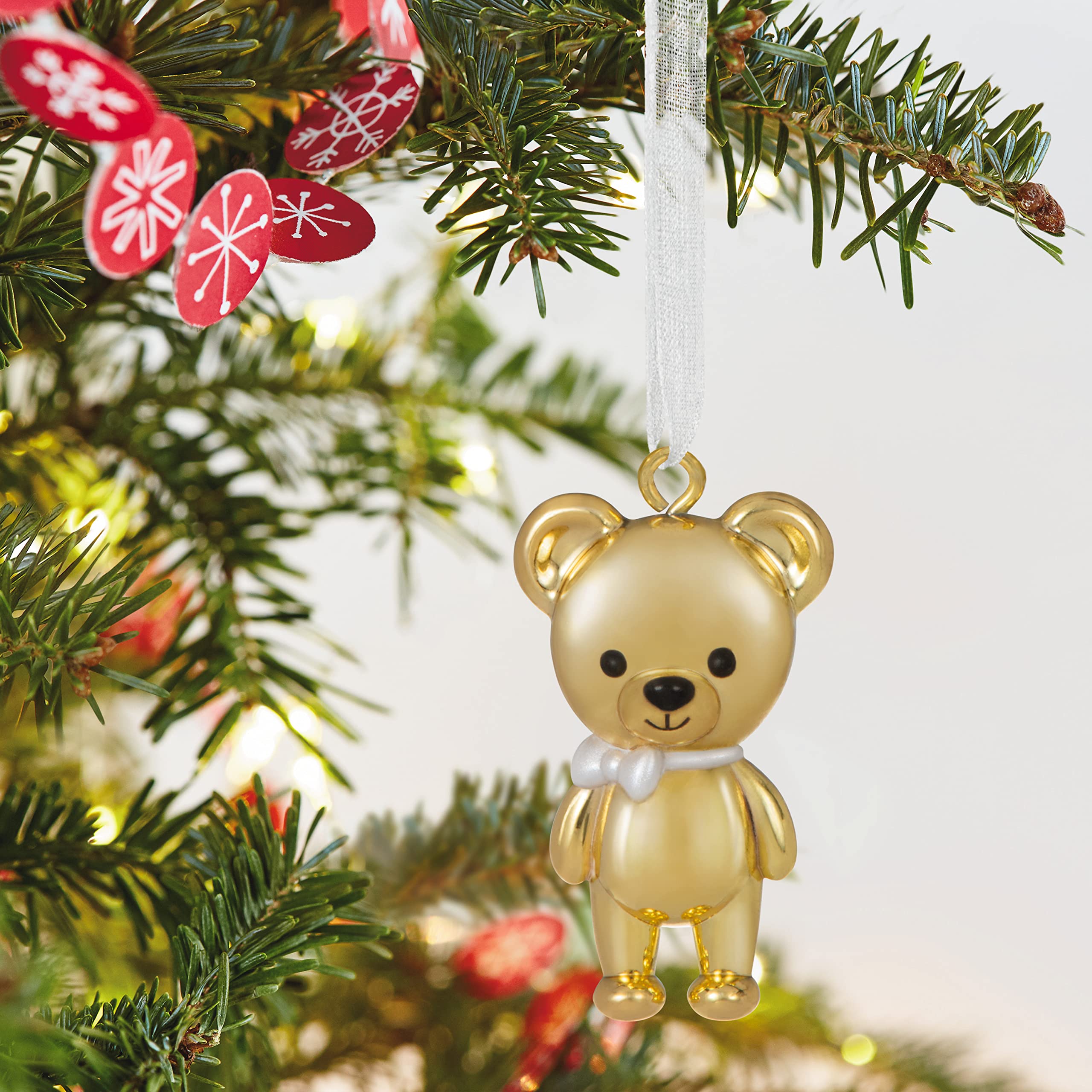 Hallmark 2022 Mini Bitty Bear Metal Christmas Ornament New With Box