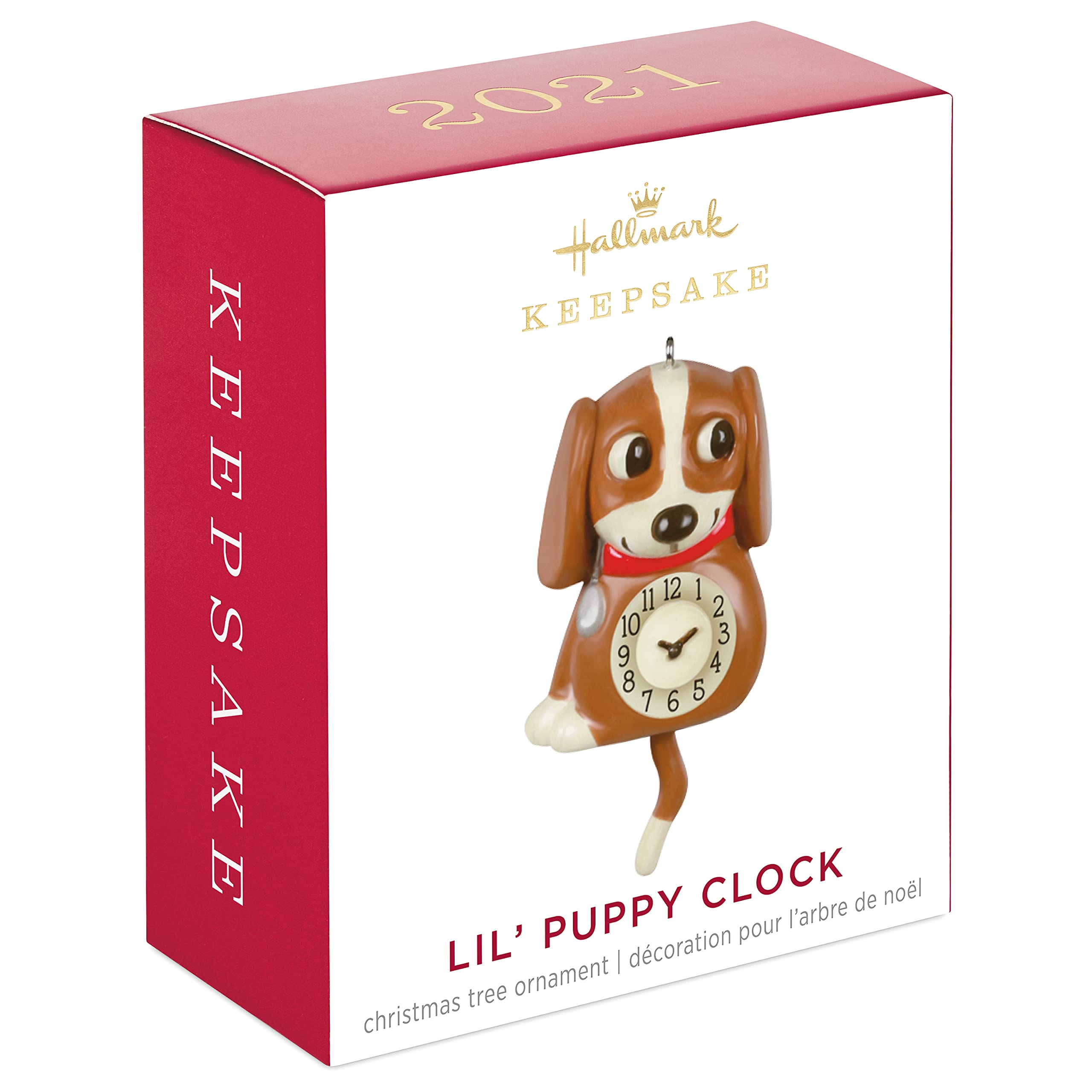 Mini Lil' Puppy Clock Hallmark Keepsake Christmas Ornament 2021