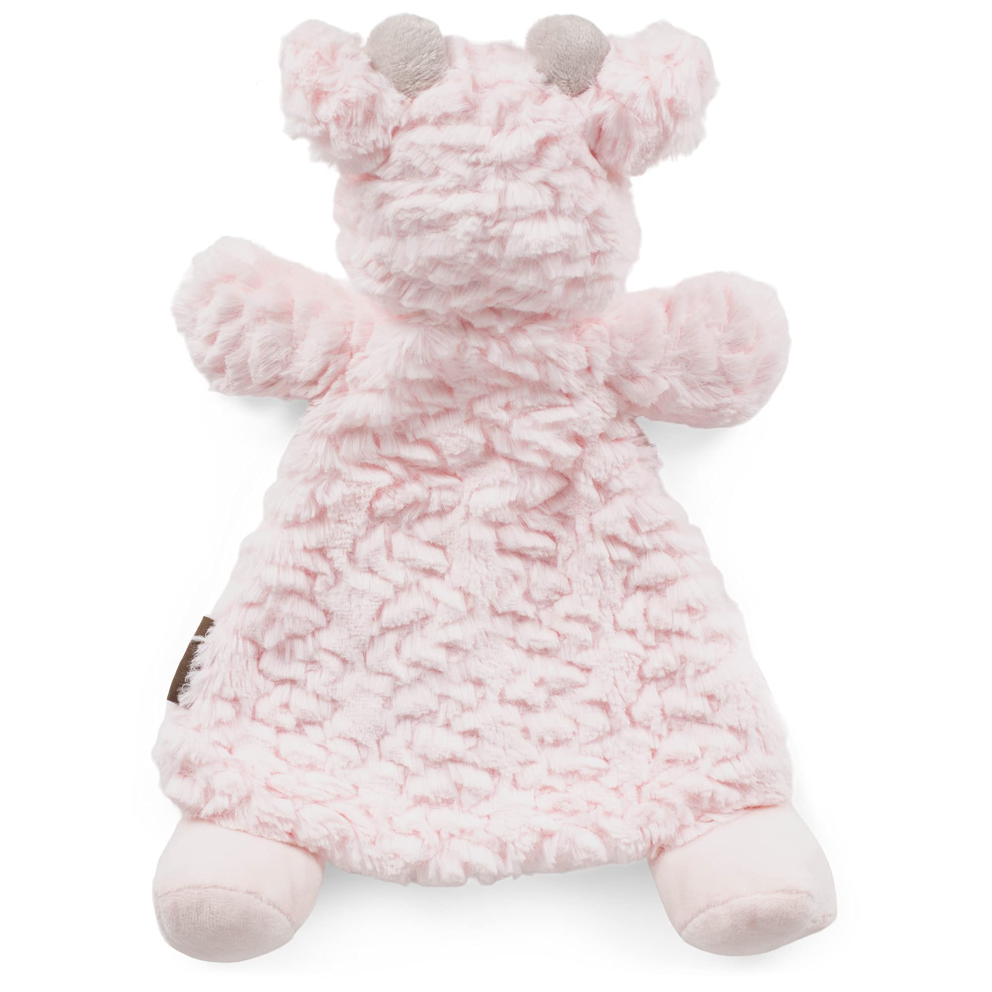 DEMDACO Gracie Giraffe Soft Pink 13 x 11 Plush Polyester Stuffed Animal Rattle Blankie