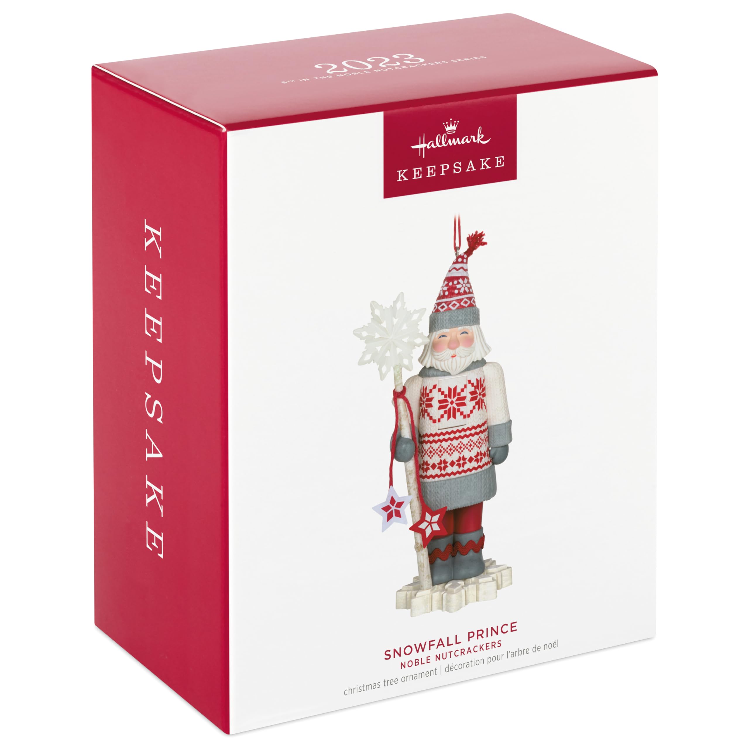 Hallmark Keepsake Christmas Ornament 2023, Noble Nutcrackers Snowfall Prince, Gifts for Her