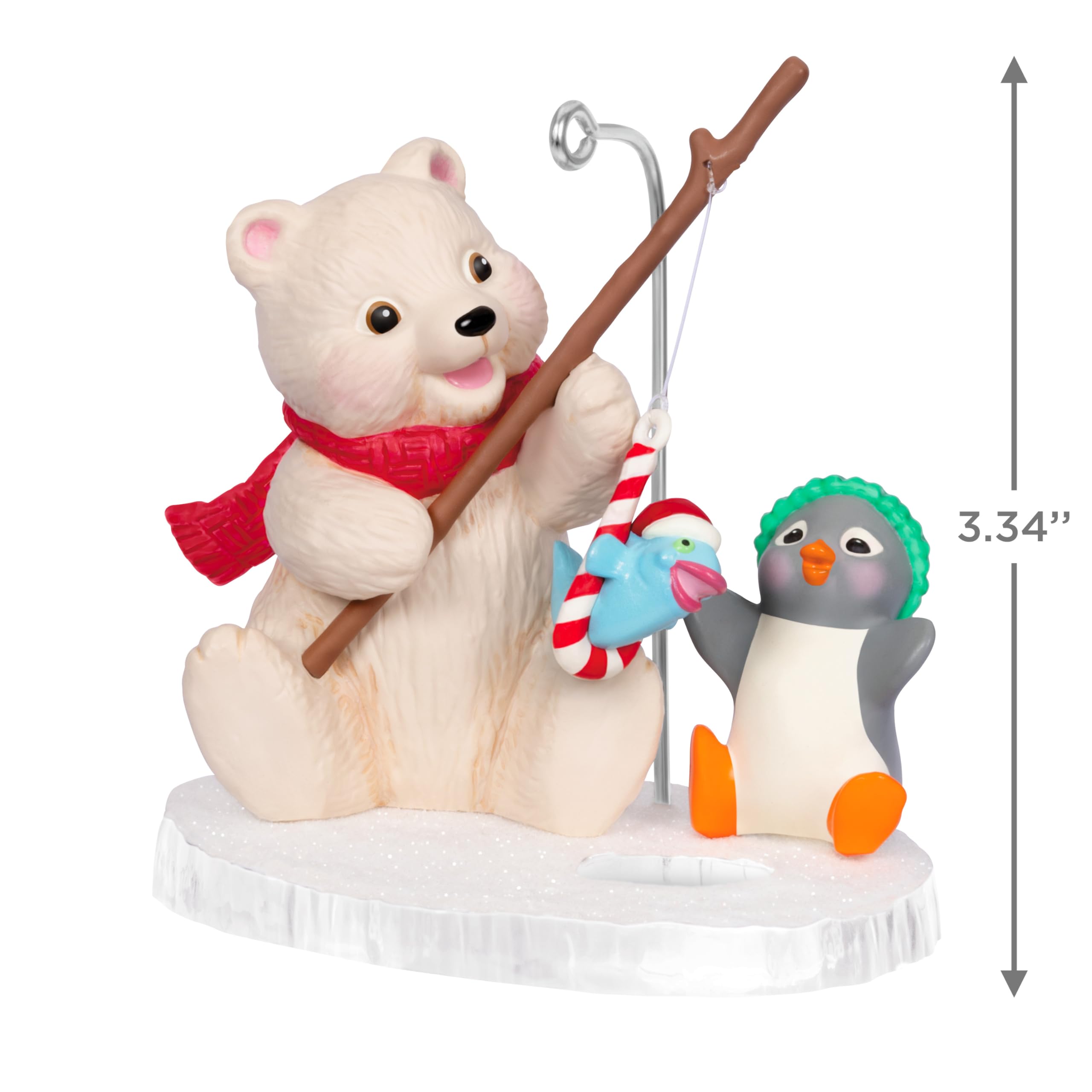 Hallmark Keepsake Christmas Ornament 2024, Snowball and Tuxedo Fishing Friends, Gifts for Christmas Lovers