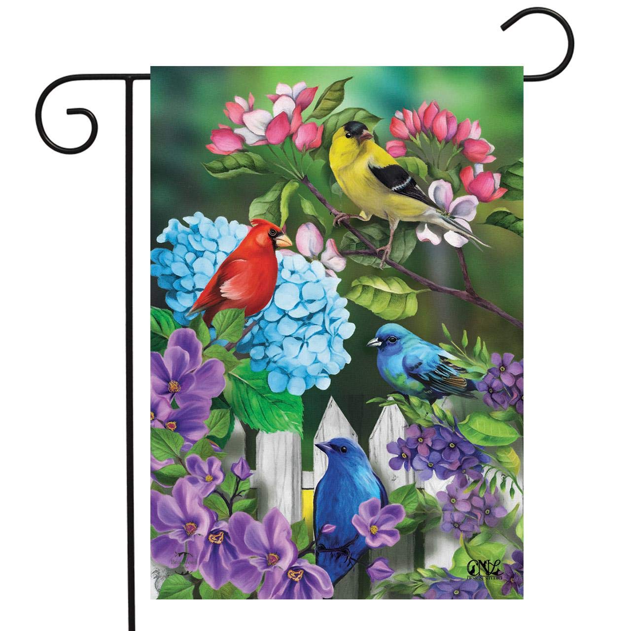 Feathered Friends Spring Garden Flag