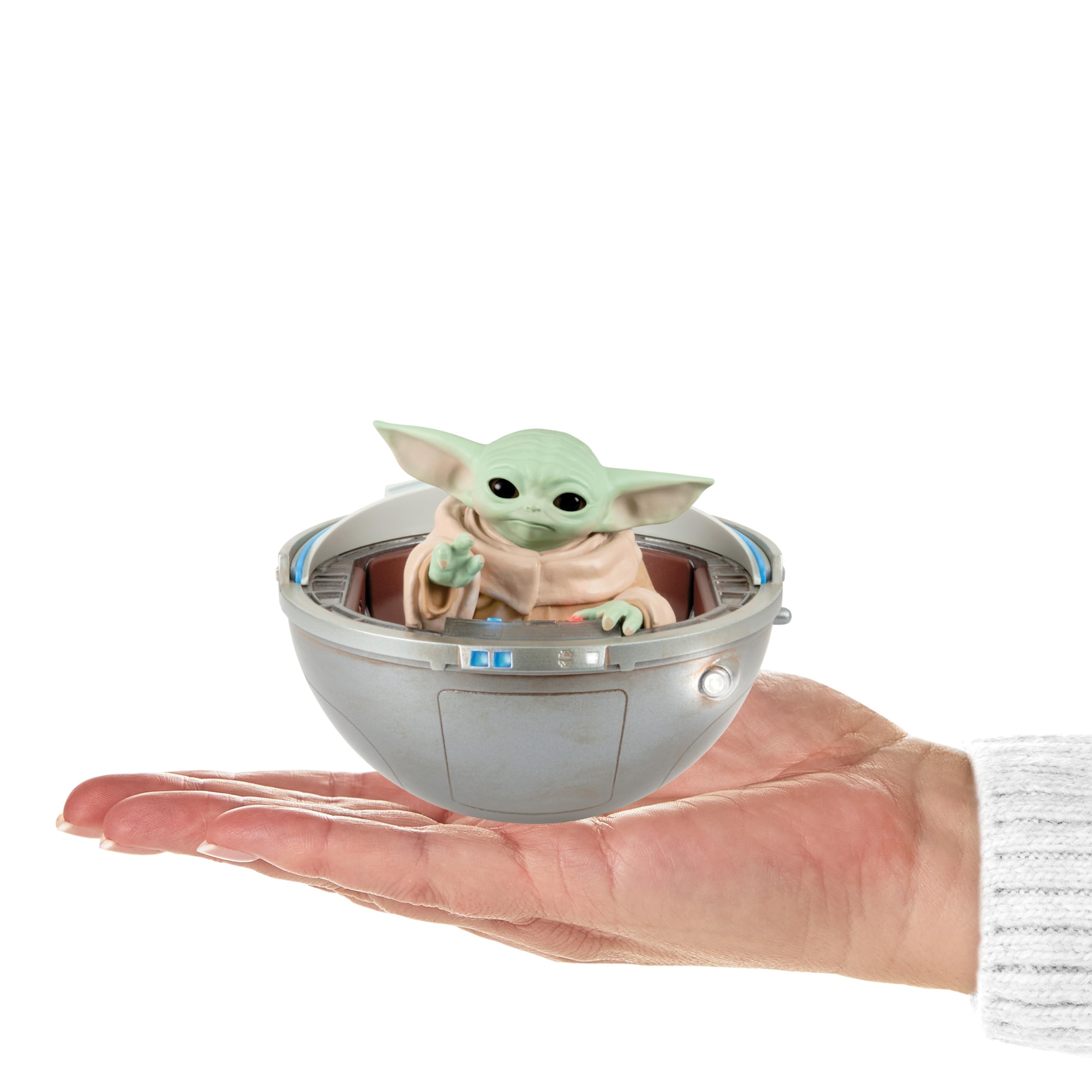 Hallmark Keepsake Christmas Ornament 2024, Star Wars: The Mandalorian Grogu in Hovering Pram With Light, Sound and Motion, Gifts for Star Wars Fans