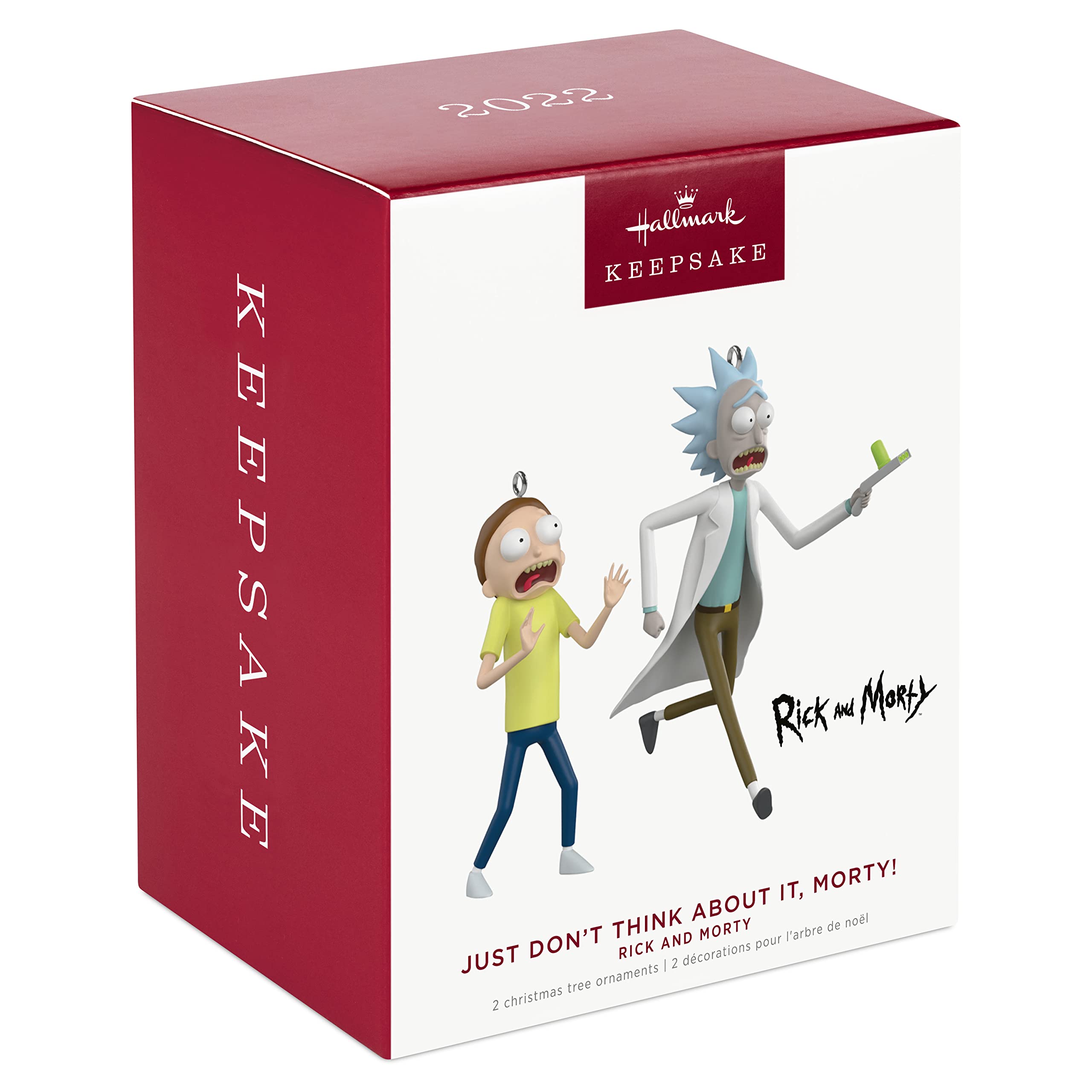 This Just Don't Think About It, Morty! set of 2 Hallmark Keepsake Christmas Ornament