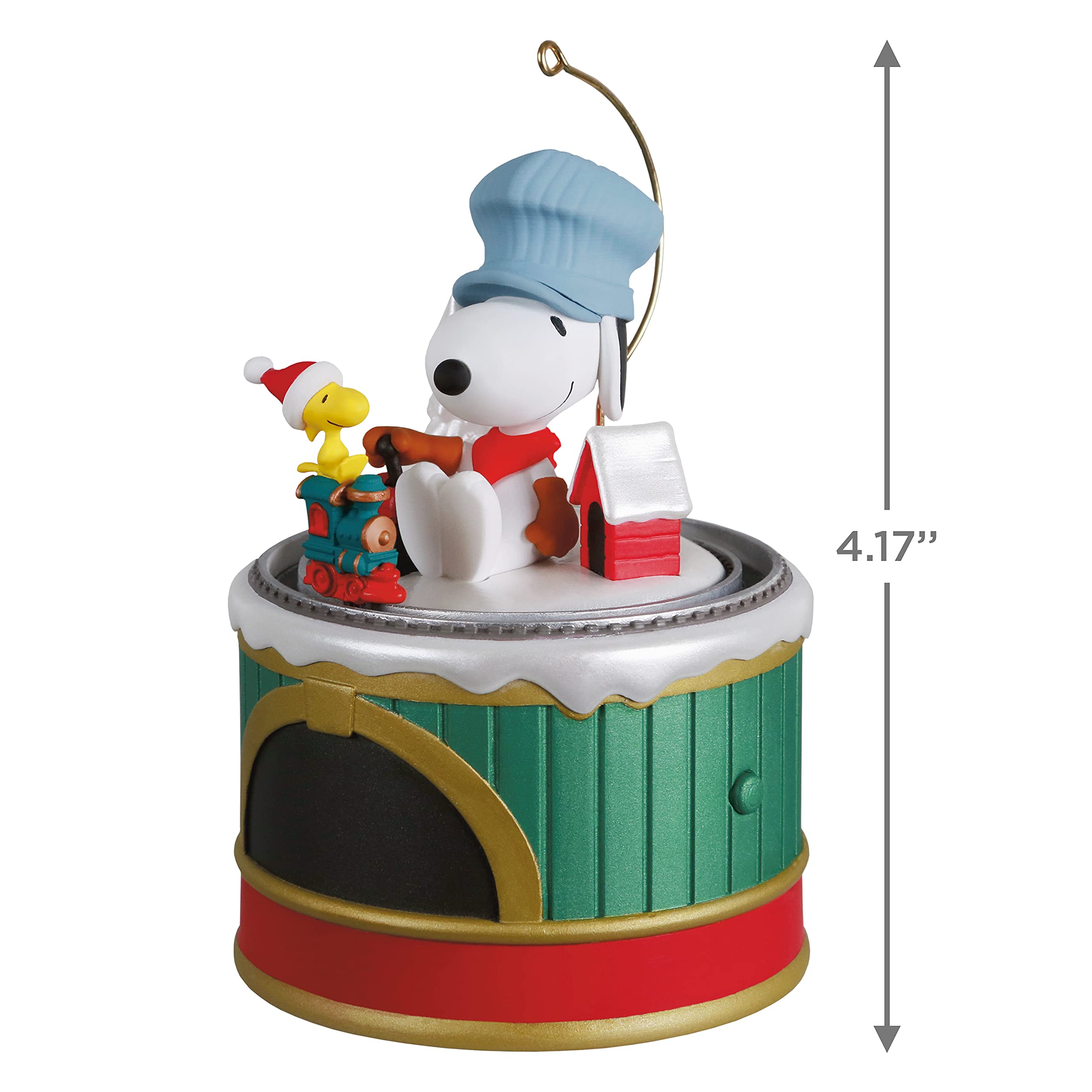 Hallmark Keepsake Christmas Ornament 2021, The Peanuts Gang Snoopy's Toy Train, Sound and Motion