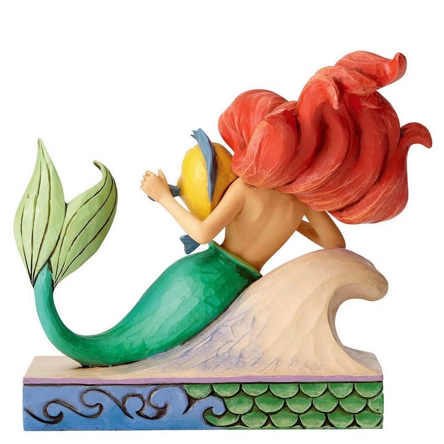 Disney Traditions by Jim Shore “The Little Mermaid” Ariel with Flounder Stone Resin Figurine, 5.25”