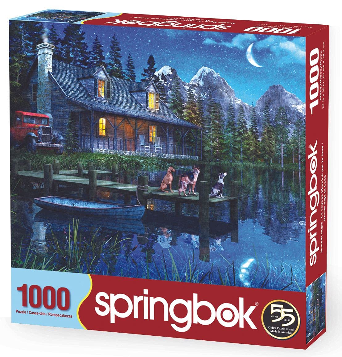 Springbok's 1000 Piece Jigsaw Puzzle Moonlit Night Multi, Large/24 x 30"