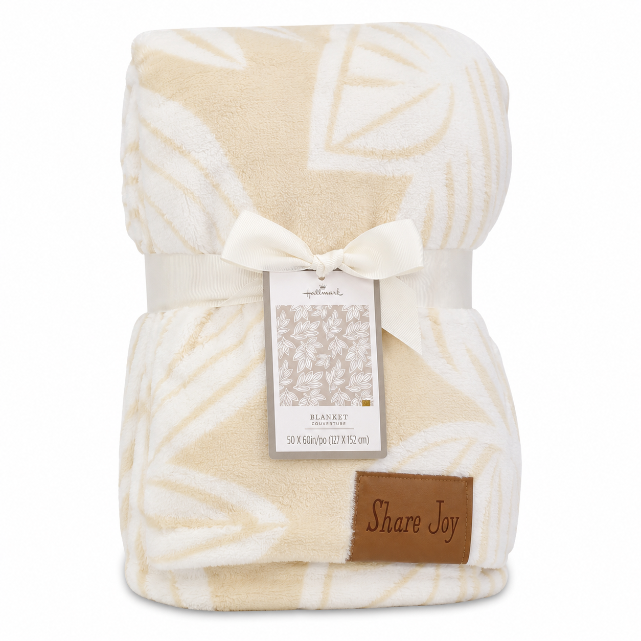 Hallmark "Share Joy" Fall Plush Leaf Throw Blanket (50" x 60")