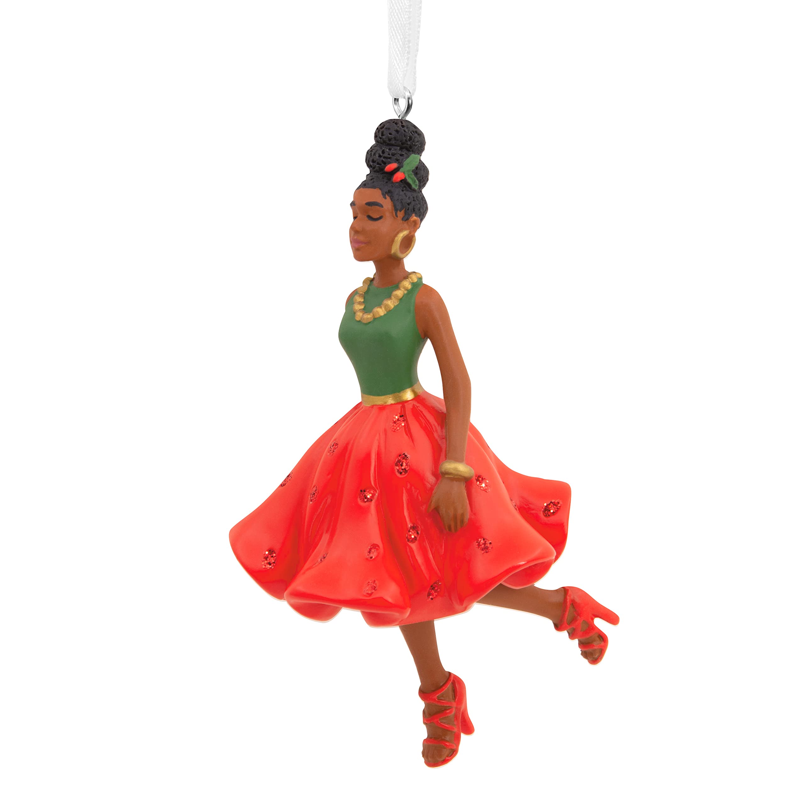 Hallmark Mahogany Black "FASHION WOMAN" Christmas Ornament (0001HDA1585)