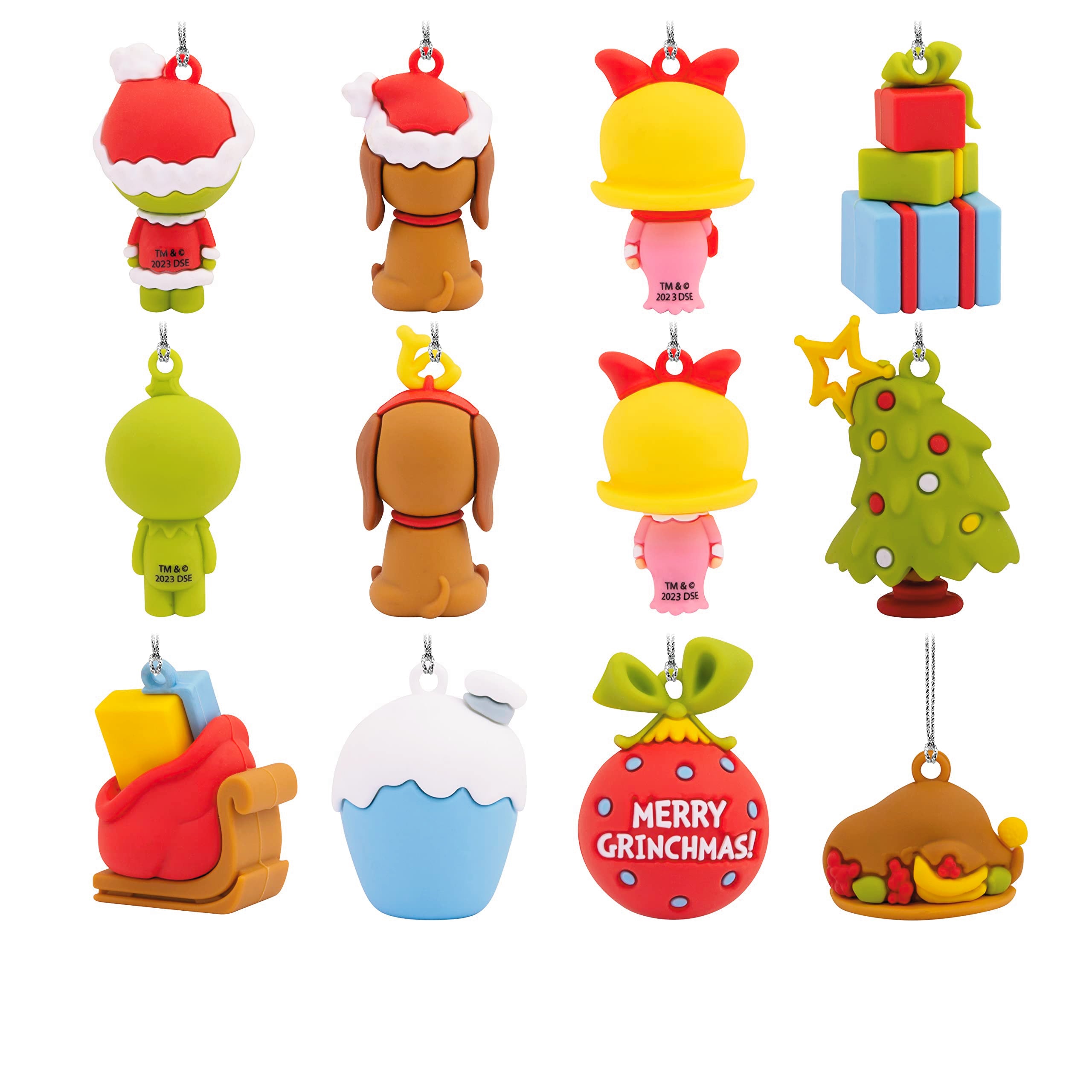 Hallmark Dr. Seuss The Grinch 12-Day Countdown Calendar Mini Ornament Set