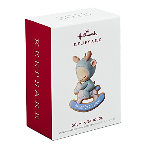 Hallmark Keepsake Christmas Ornament 2018 Year Dated, Great Grandson Bunny