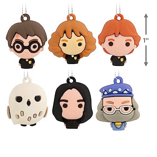 Hallmark Harry Potter and Friends Miniature Christmas Ornaments,Plastic, Set of 6