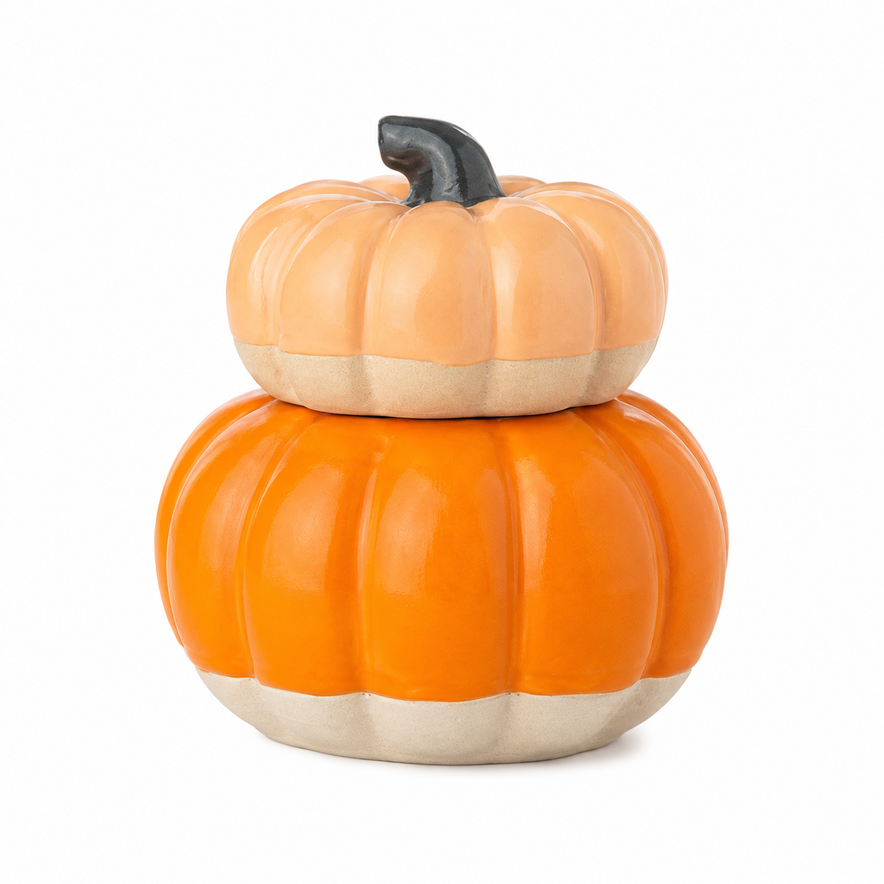 Hallmark Stacked Pumpkin Ceramic Salt and Pepper Shakers